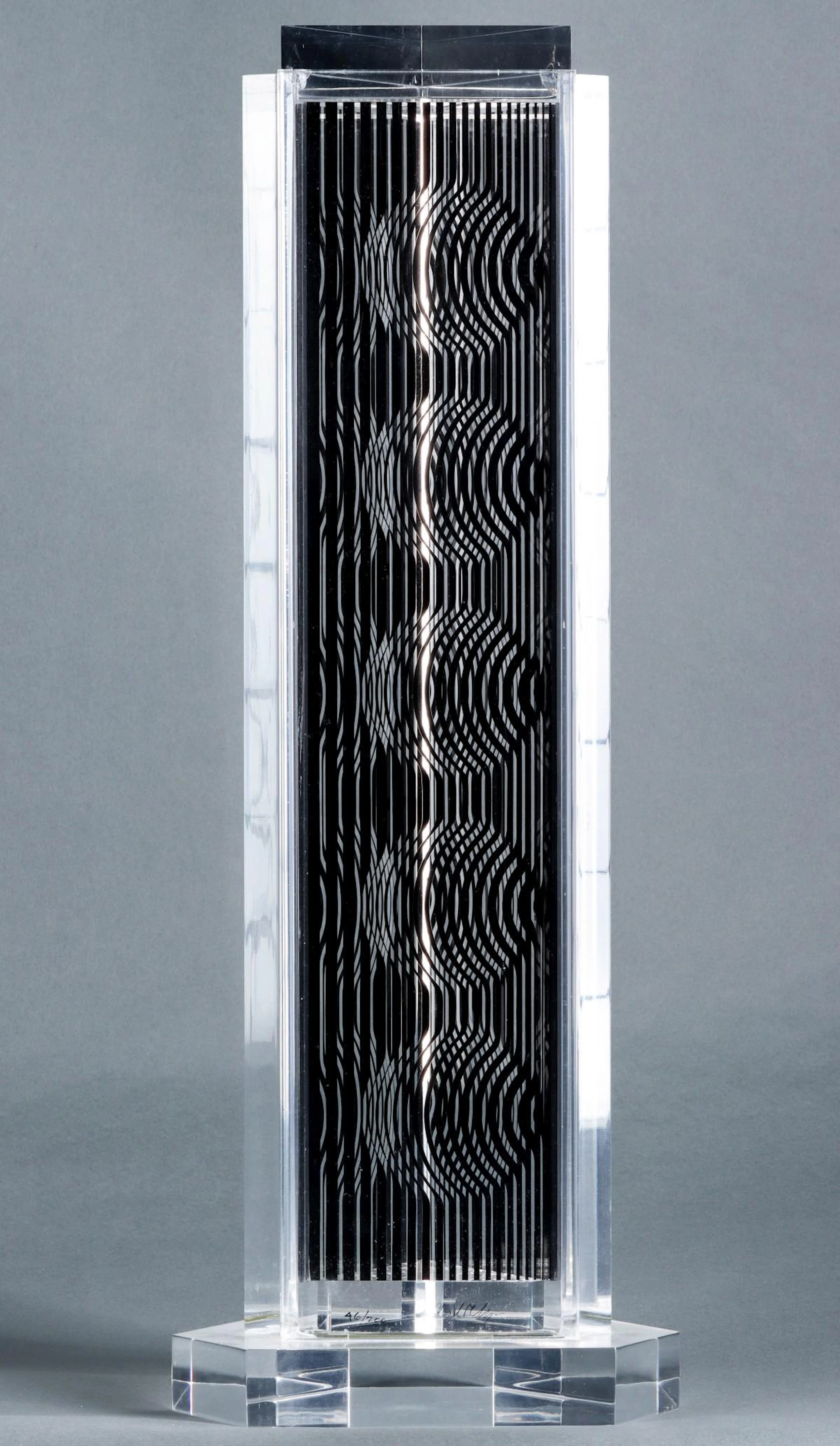 VICTOR VASARELY (1906-1997) OP ART ACRYLIC SCULPTURE