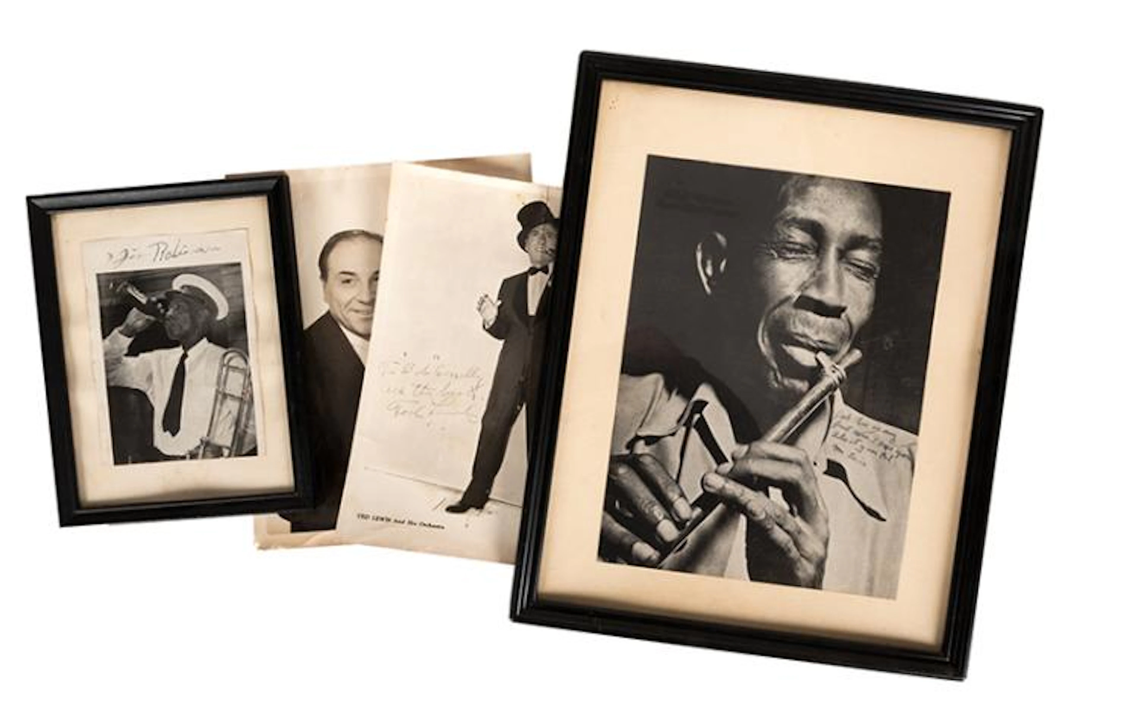 Group of Four Signed Photos of Jazz Musicians.