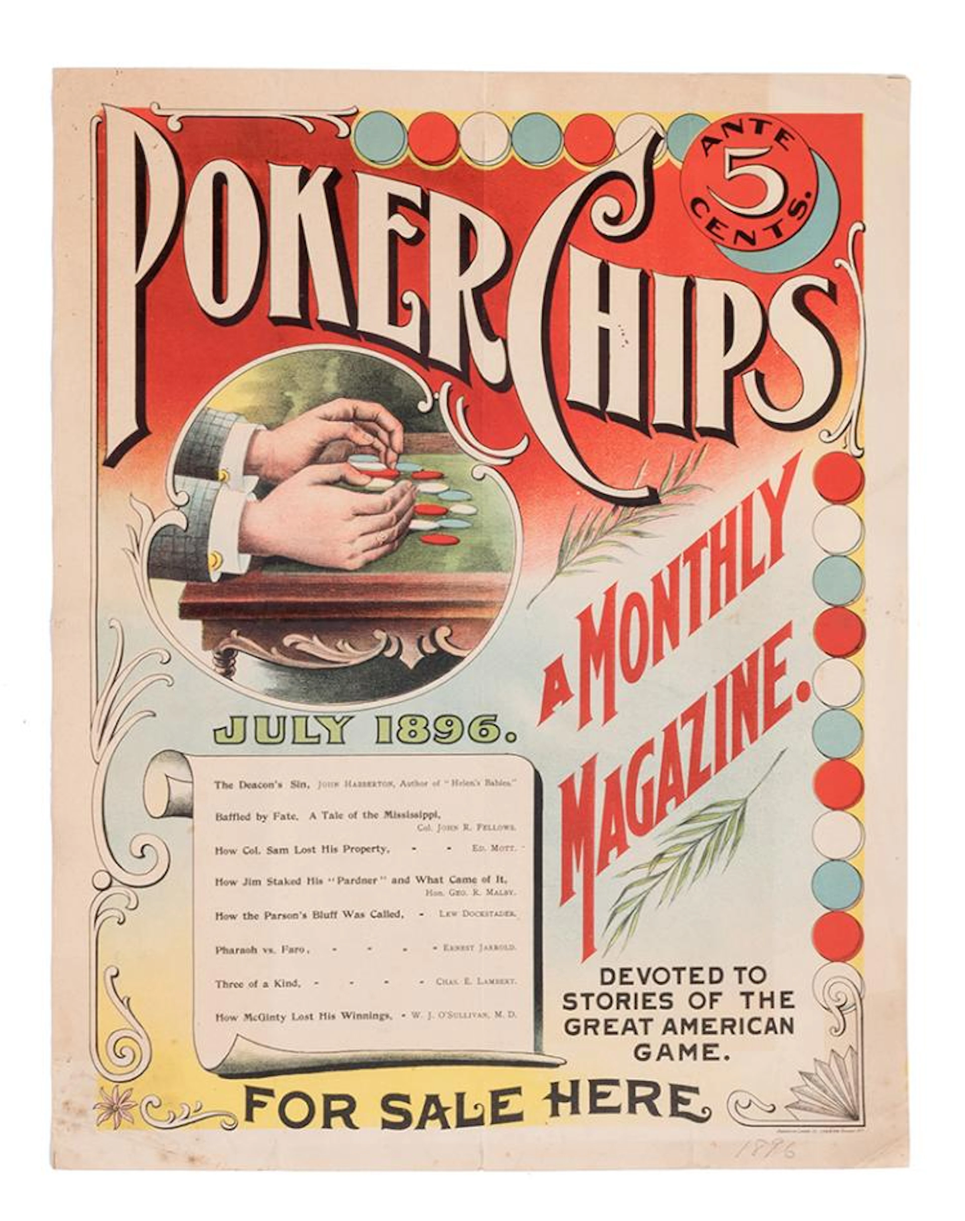 Poker Chips Magazine Poster.