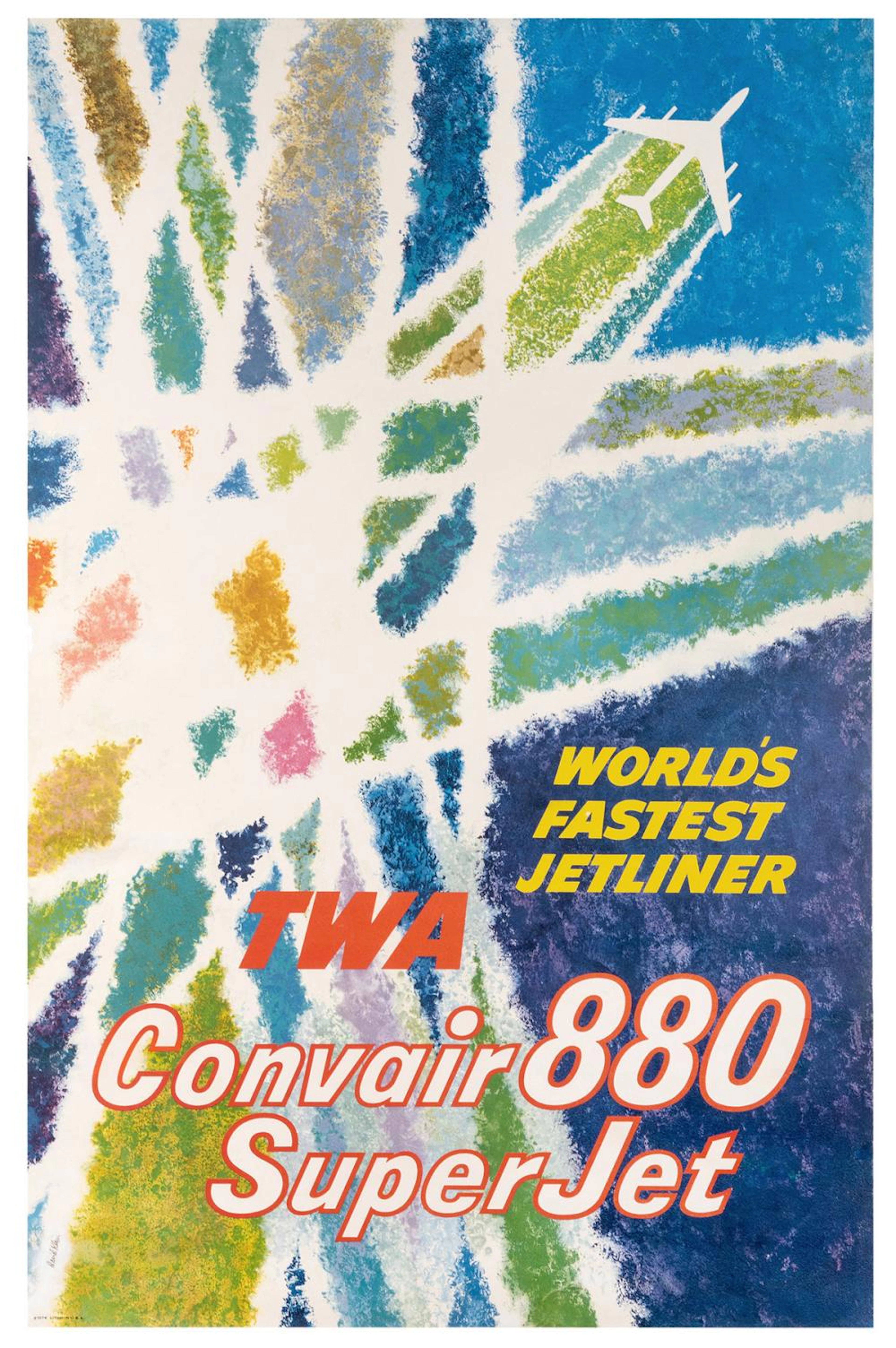 Klein, David (1918-2005). TWA Convair 880 SuperJet.