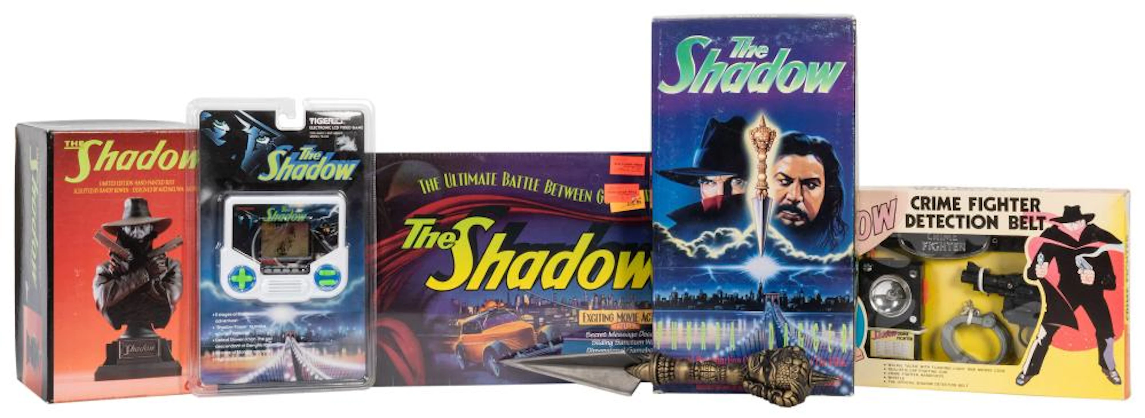 Collection of The Shadow Toys, Props, and Games. 6pcs.