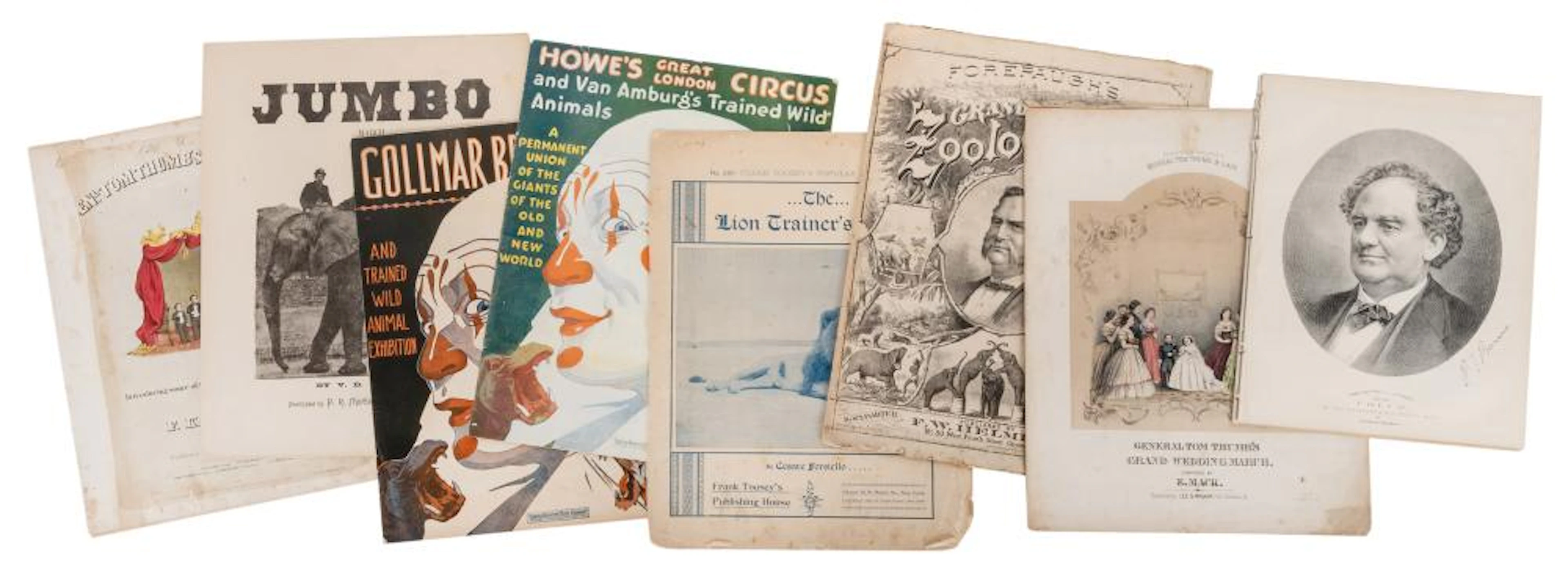 Group of 19th/20th Century Tom Thumb and Circus Sheet Music...