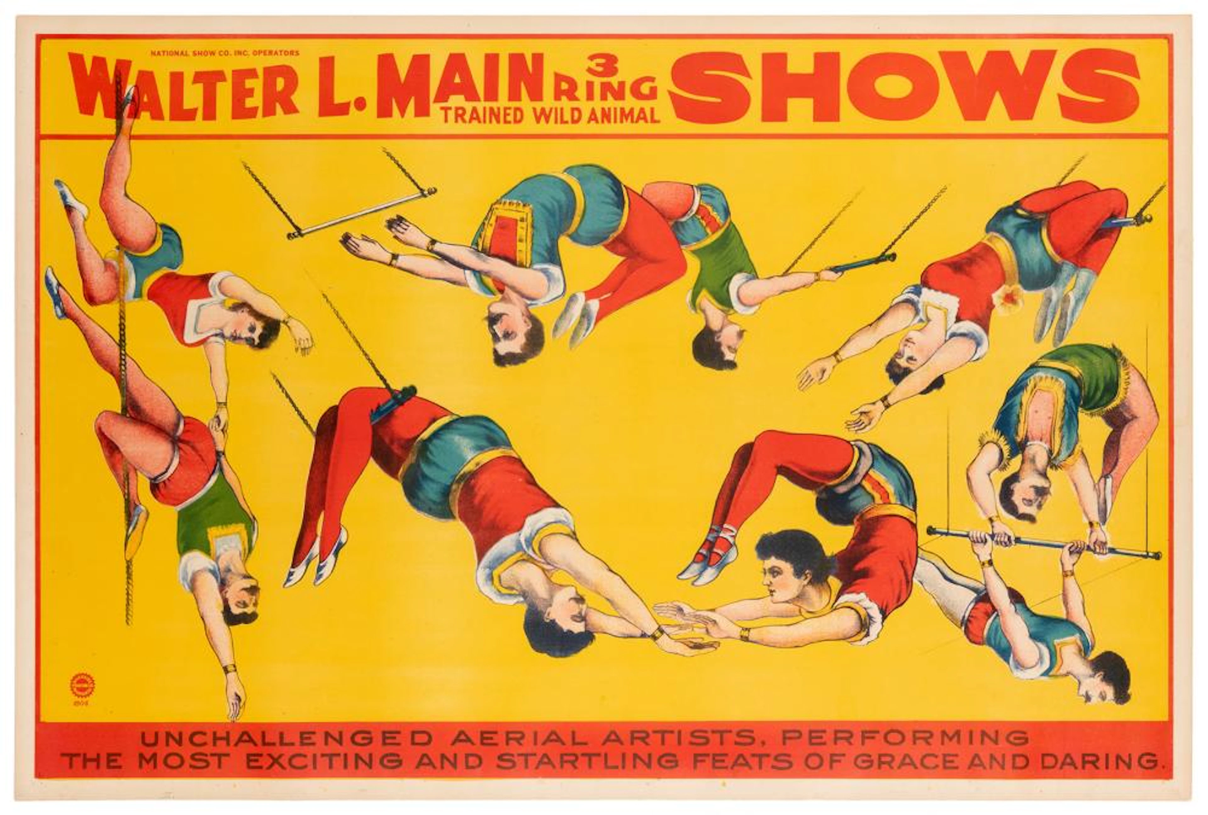 Walter L. Main 3 Ring Trained Wild Animal Shows Aerialist P...