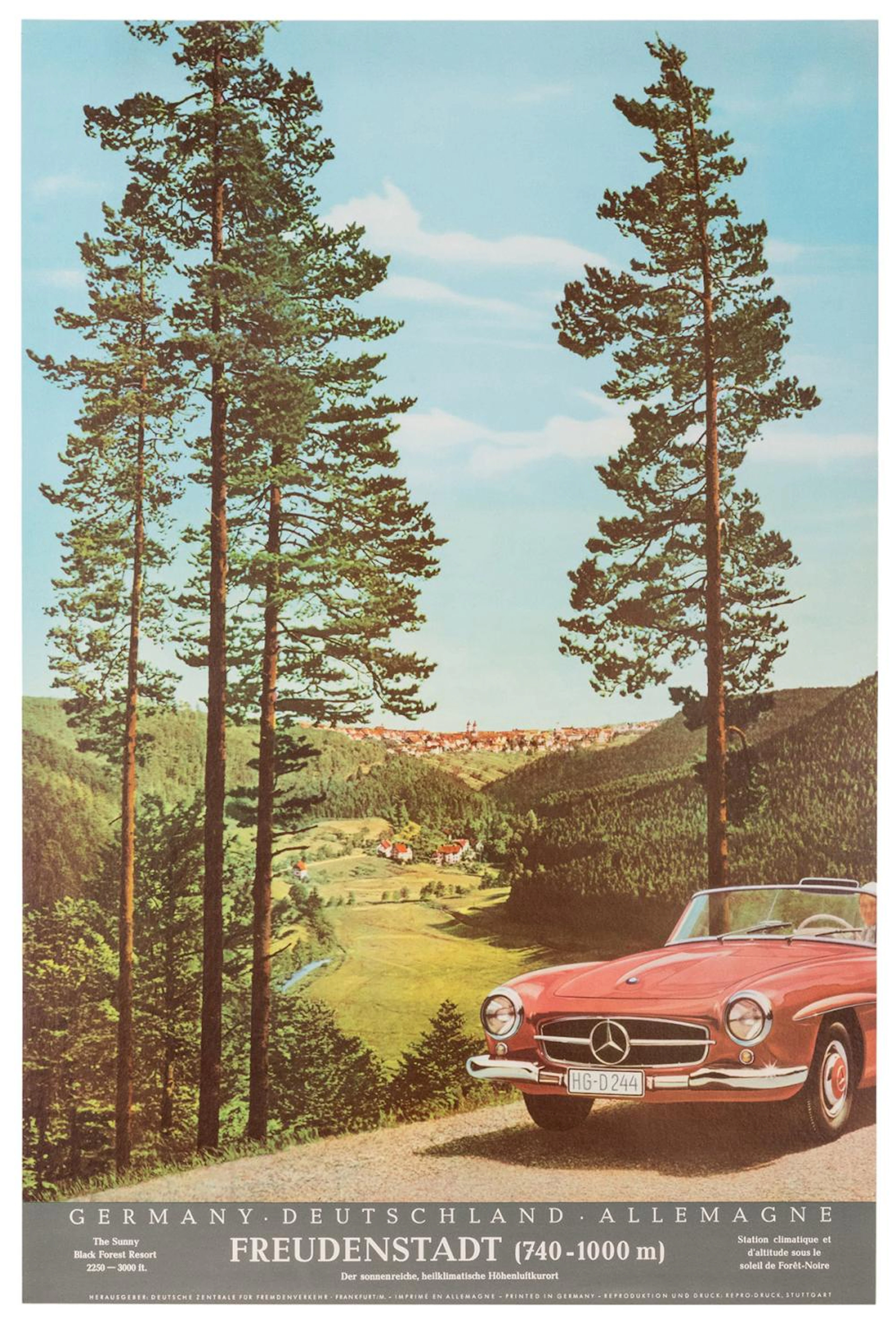 Germany / The Sunny Black Forest Resort. 1950s. Travel post...