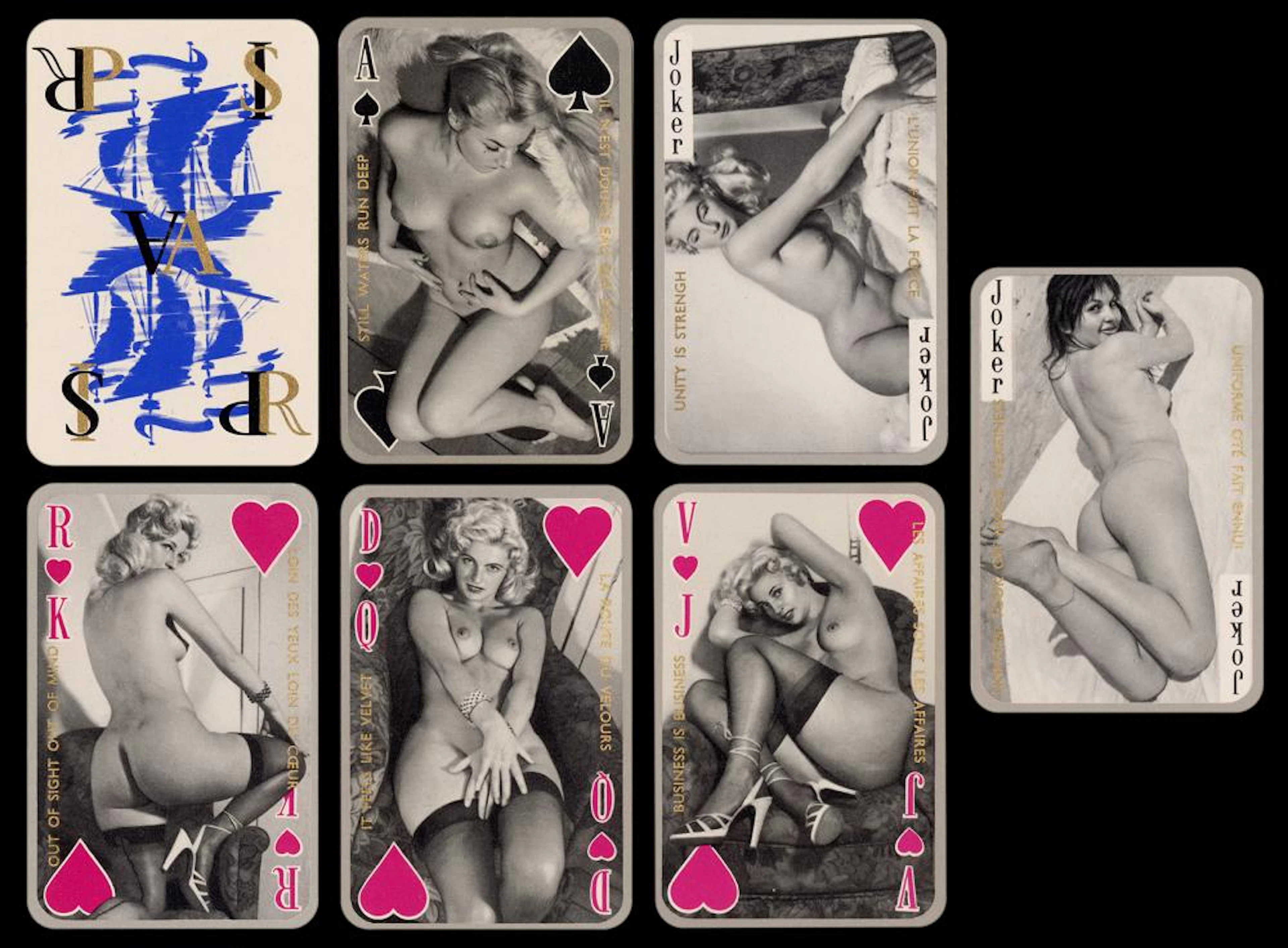 Philibert/Cartier ?Proverbes? Pin-Up Playing Cards. France,...
