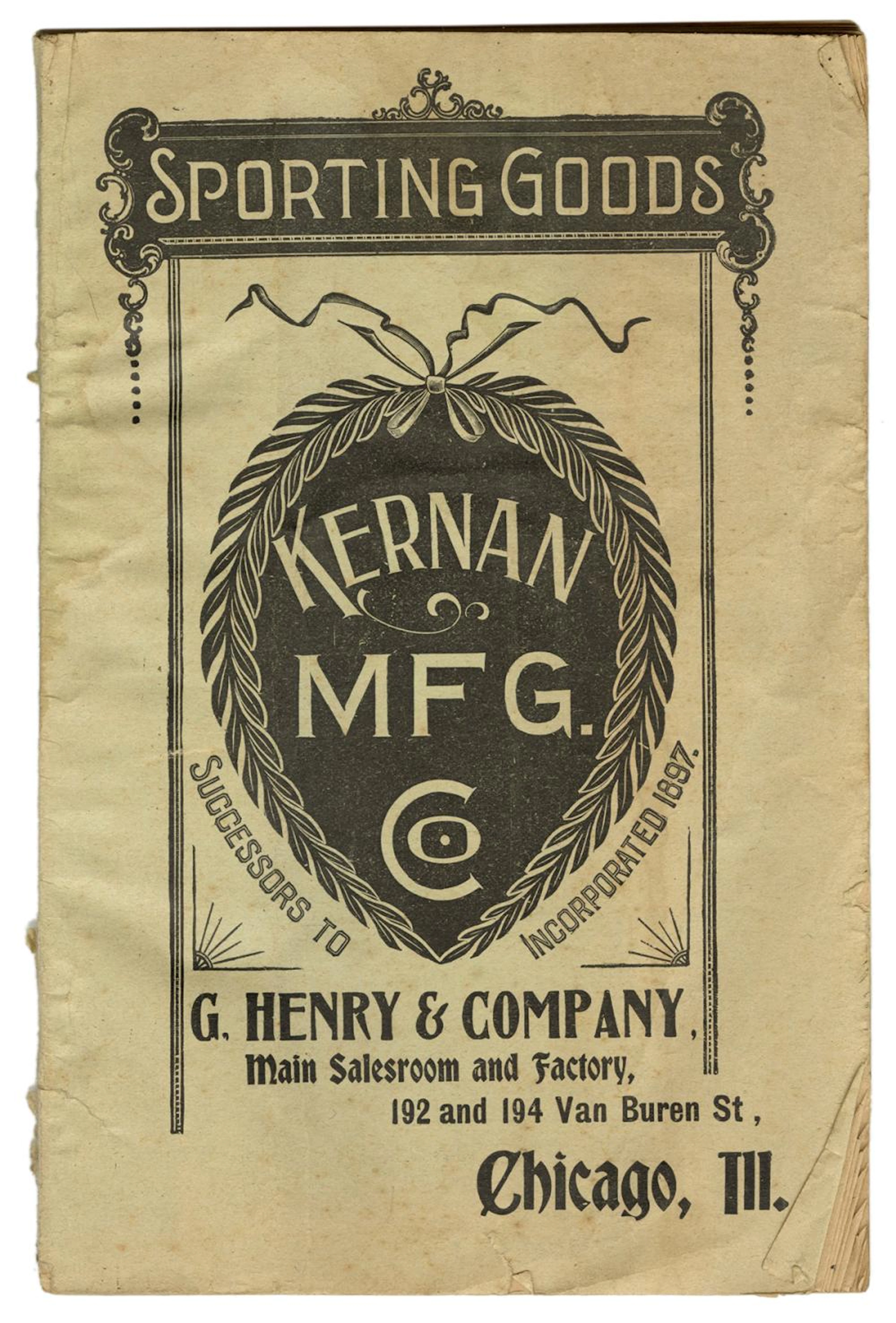 Kernan Mfg. (Successors to G. Henry) Sporting Goods Catalog...