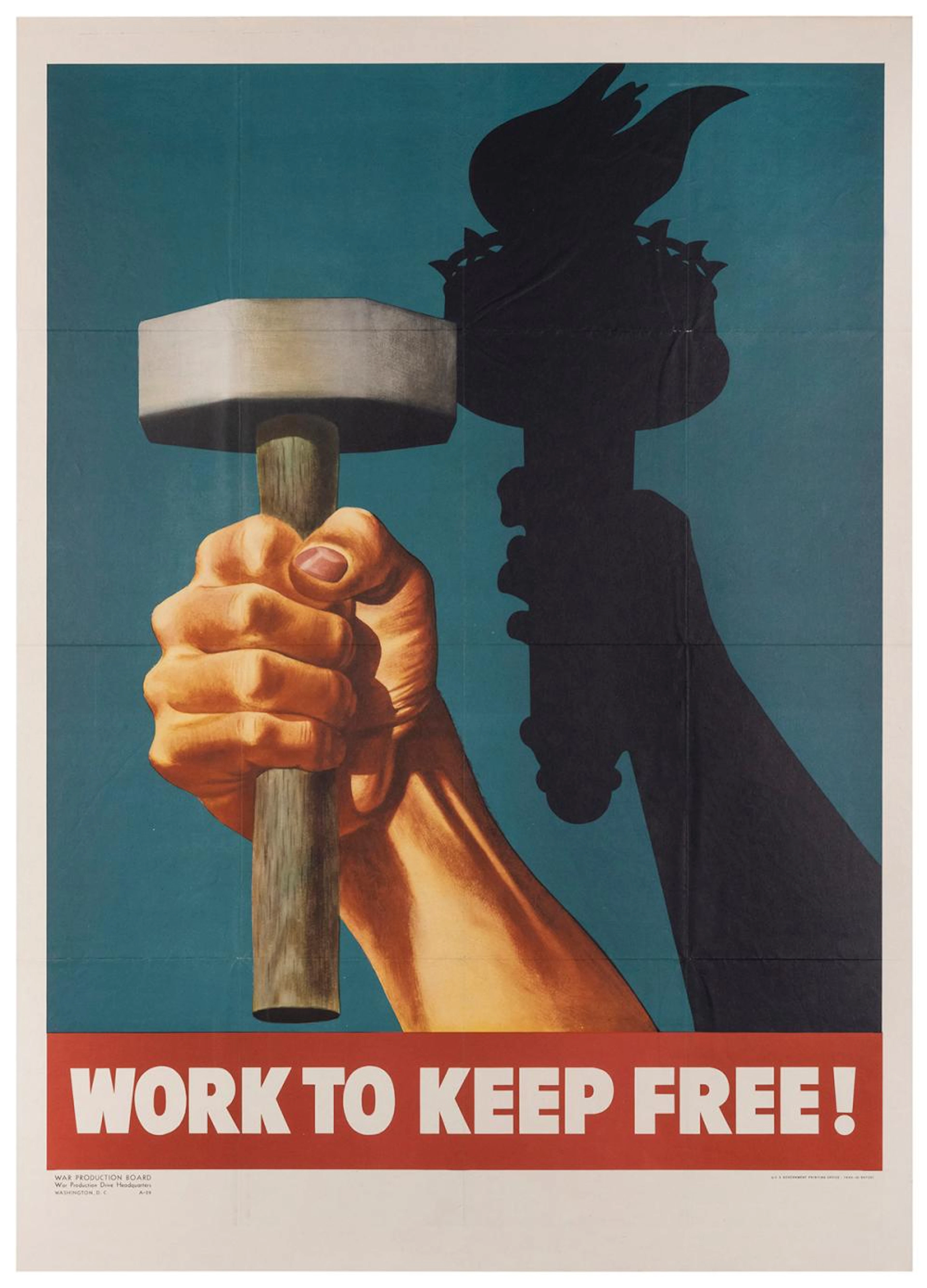 Work to Keep Free. US Government Printing Office, 1943. Bol...