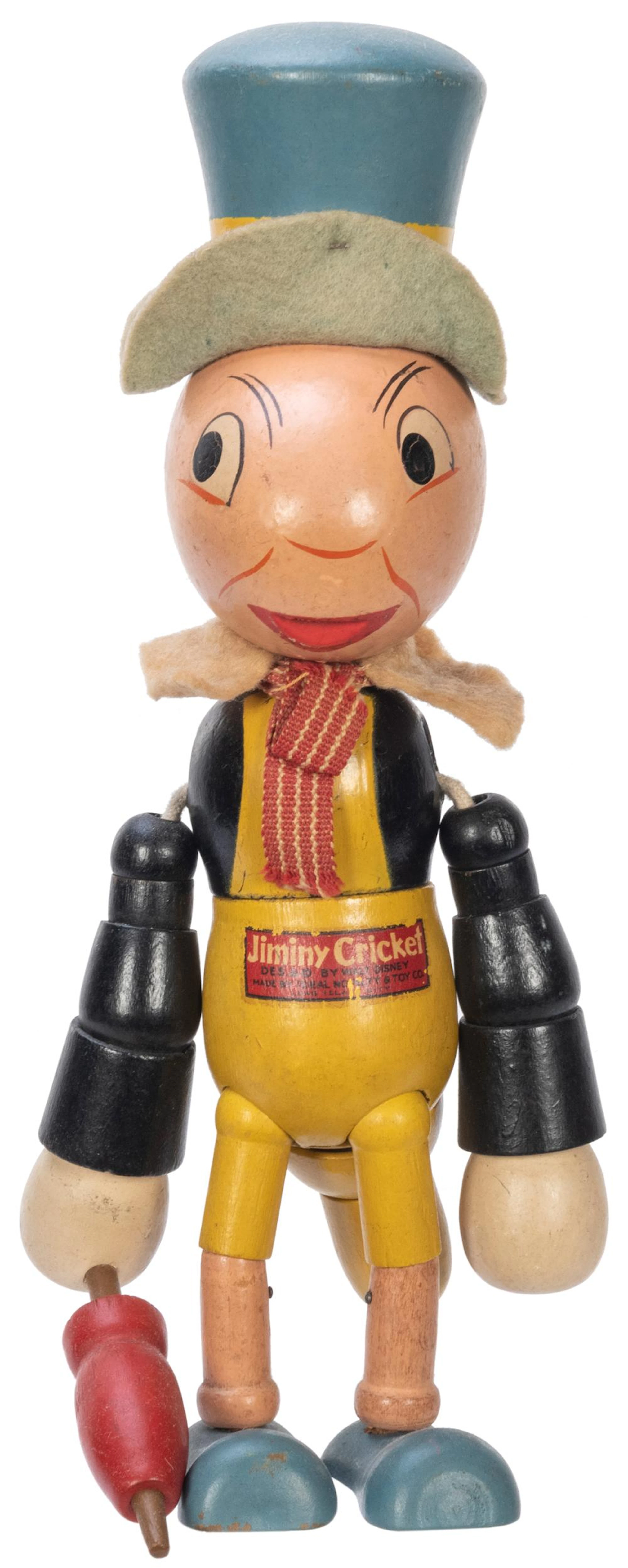 Walt Disney Jiminy Cricket Articulated Toy Figure. Ideal To...