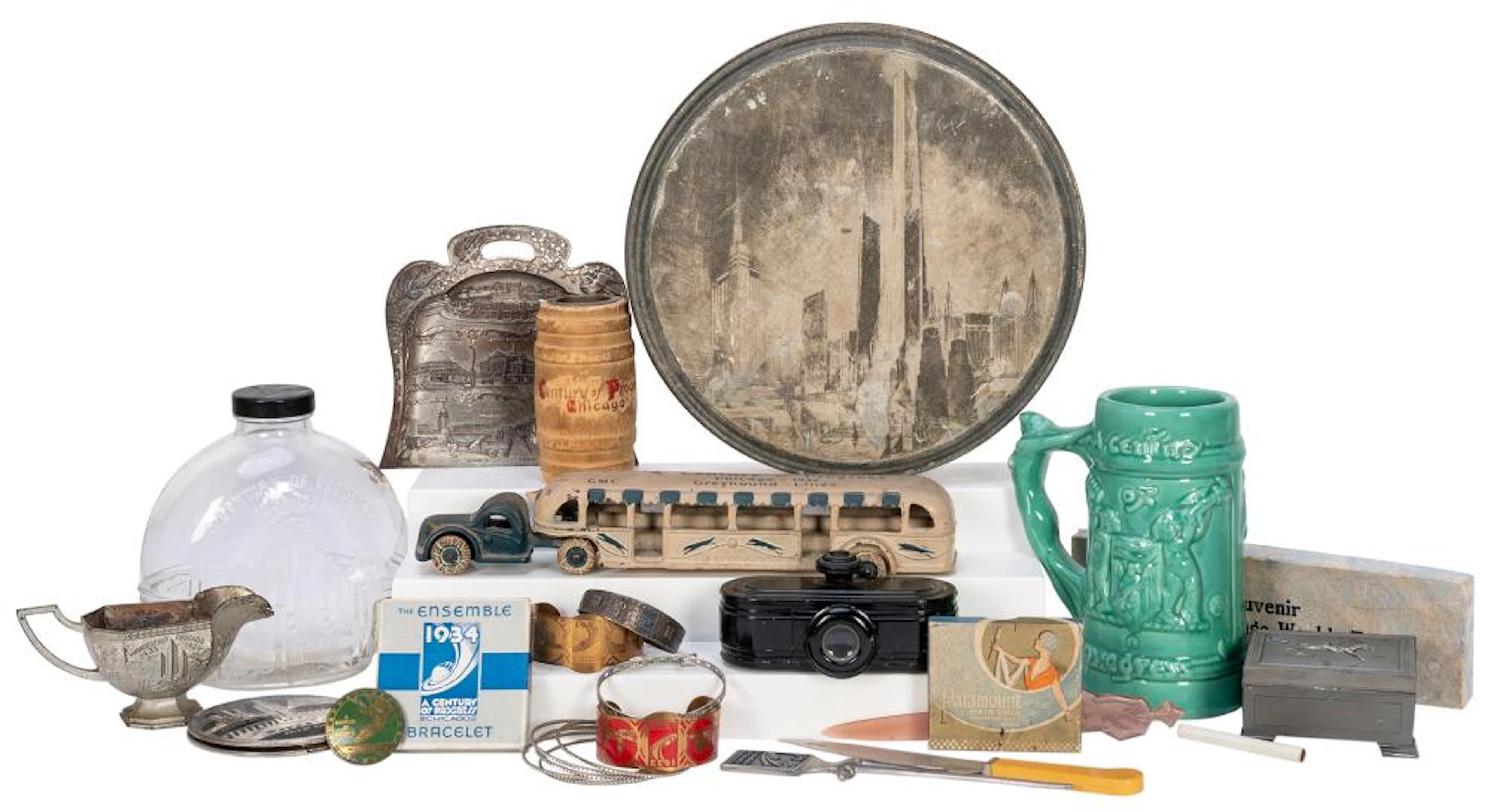 Lot of Chicago 1933-34 Century of Progress Souvenirs. Appro...