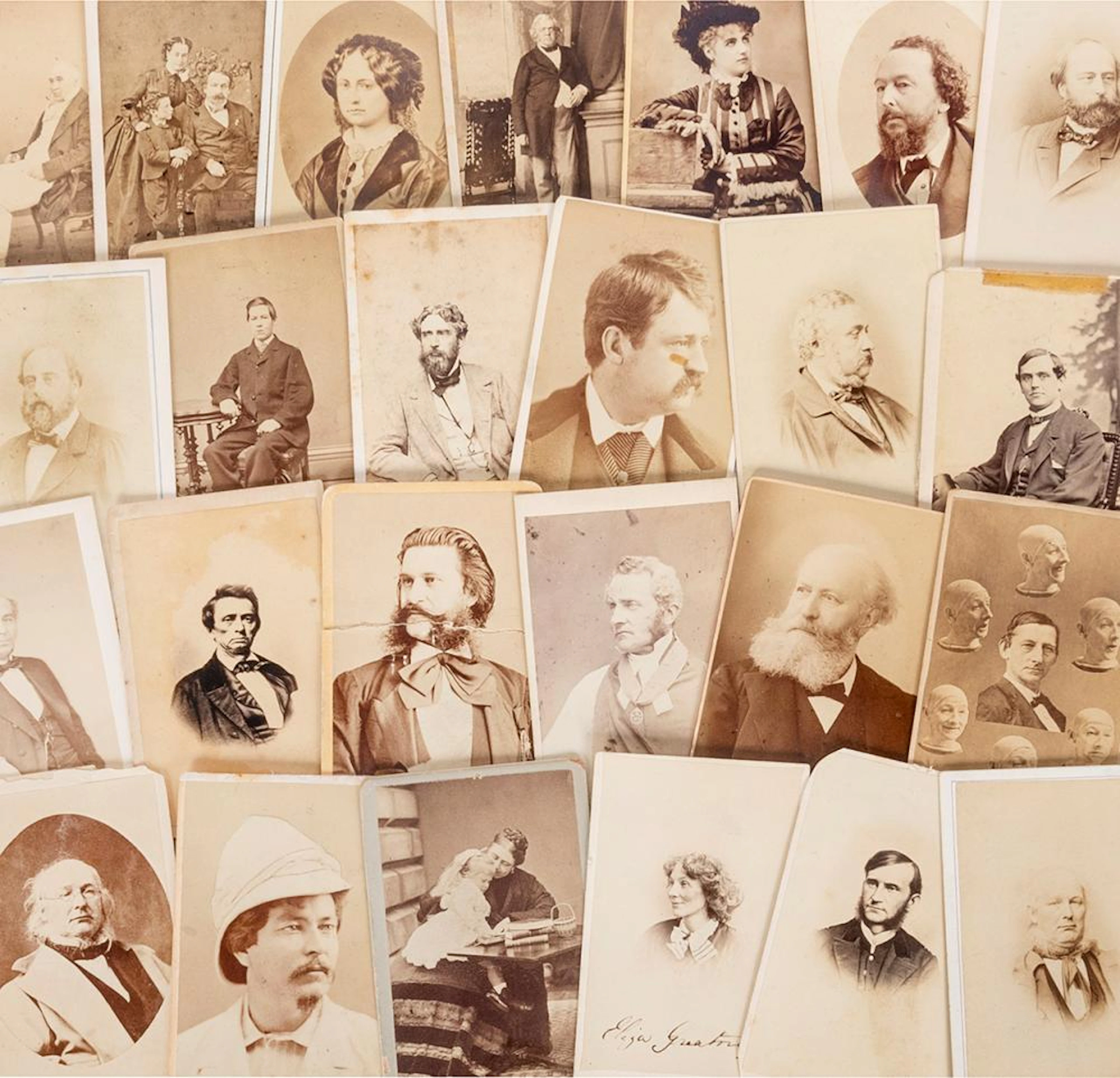 PROMINENT 19TH CENTURY PEOPLE CDV COLLECTION. 1870S-90S. OV...