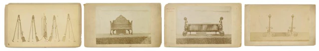 [E.T. HARRIS]. A GROUP OF 4 ALBUMEN PHOTOGRAPH SAMPLE CARDS...