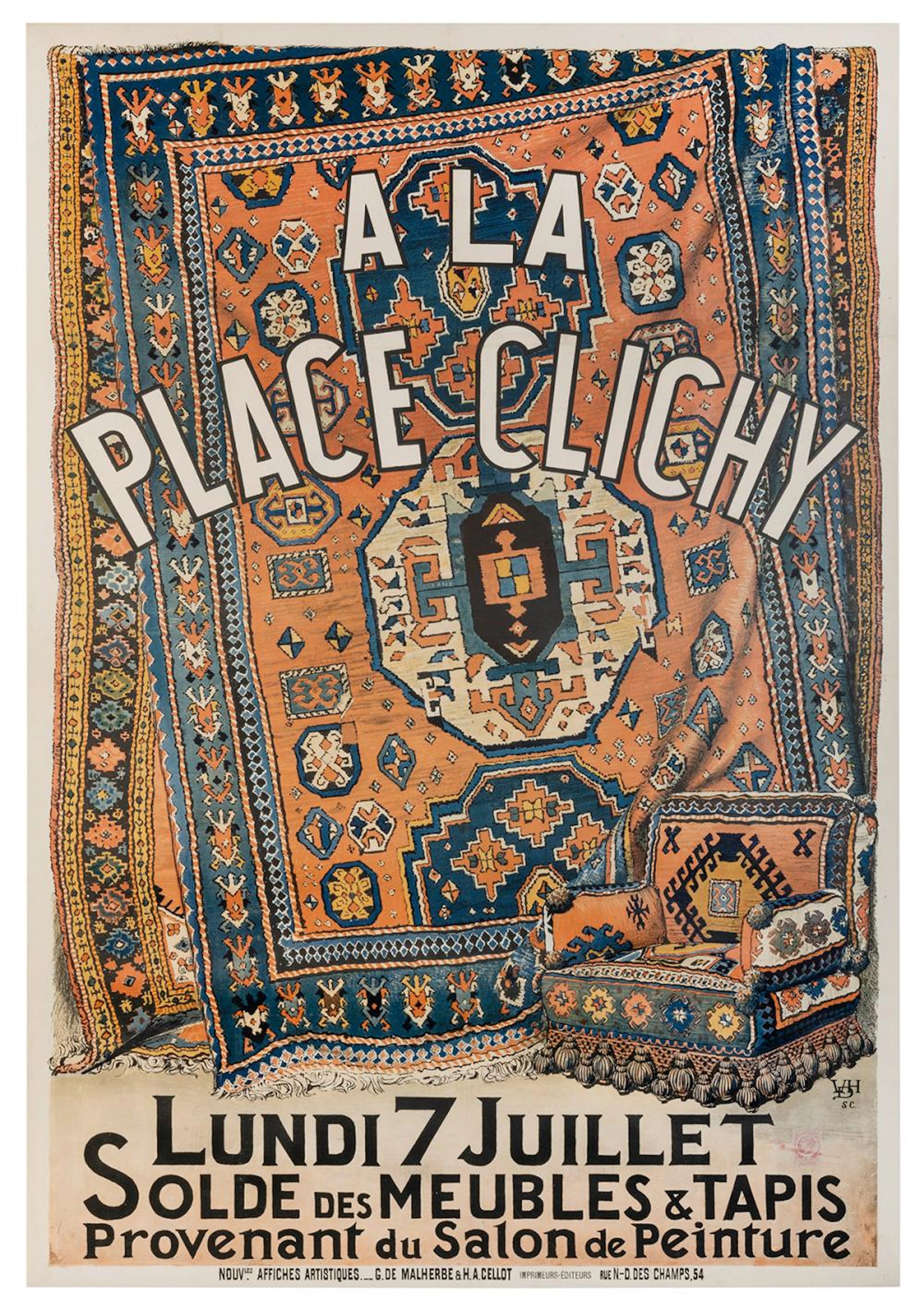 A La Place Clichy / Solde des Meubles & Tapis. Imp. G. de M...