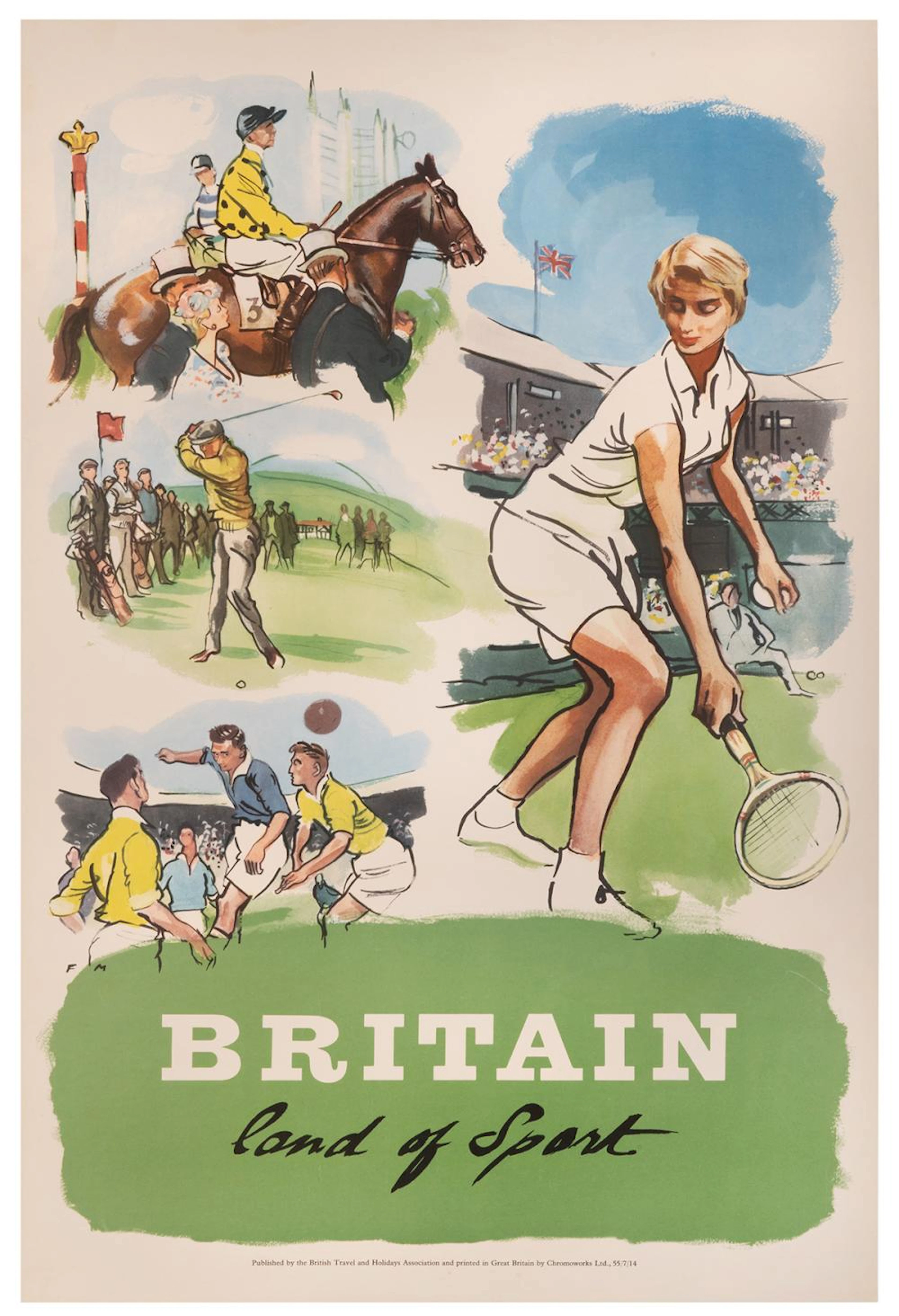 Britain / Land of Sport. 1955. London: Chromoworks Ltd. Bri...
