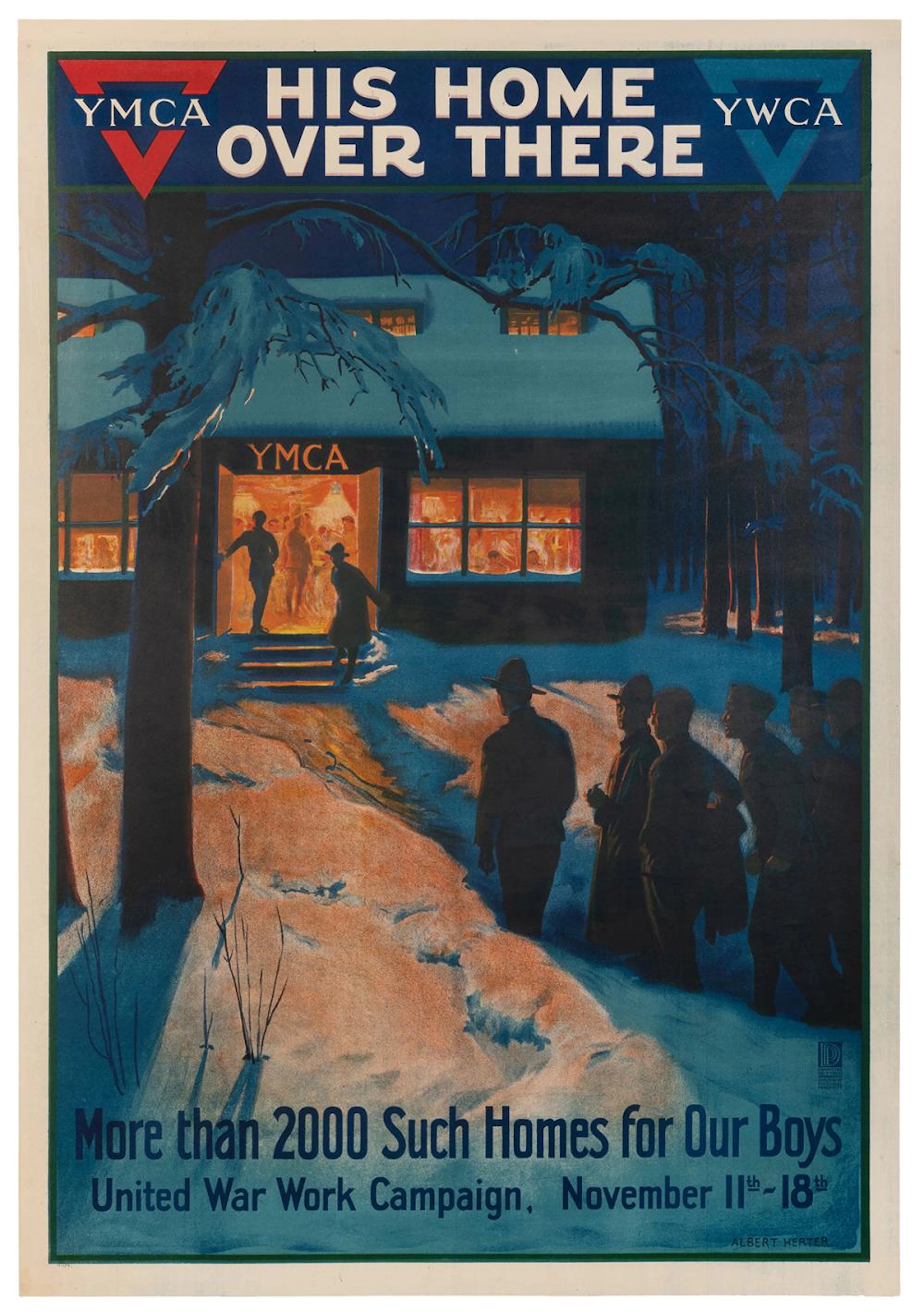 HERTER, Albert. His Home Over There / Y.M.C.A. / Y.W.C.A. U...