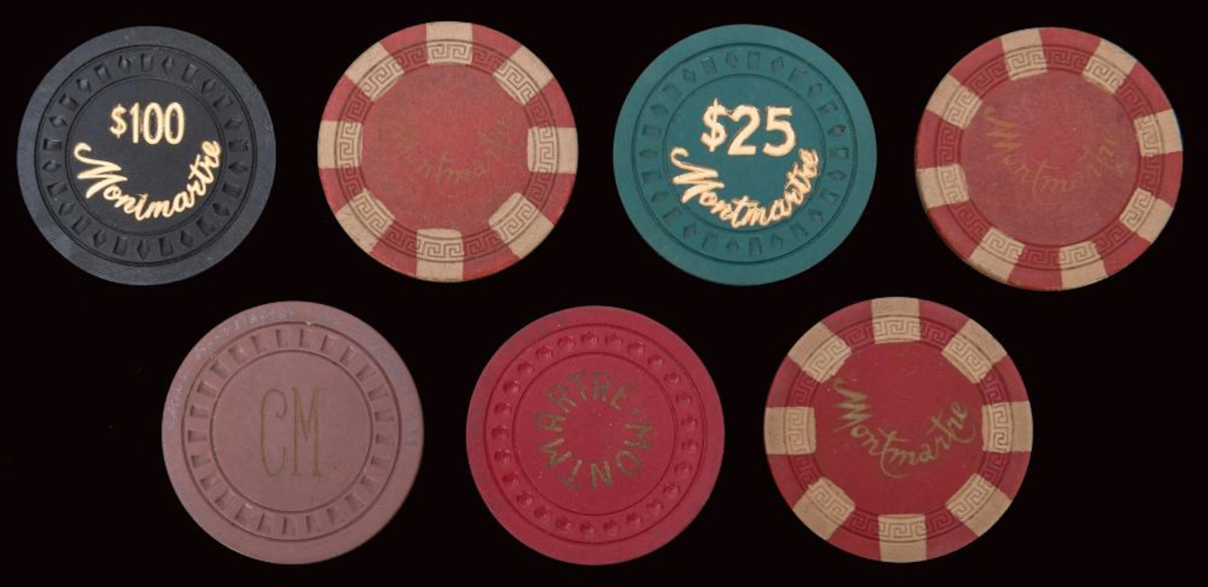 Casino Montmartre Havana, Cuba Chip Collection (7). Include...