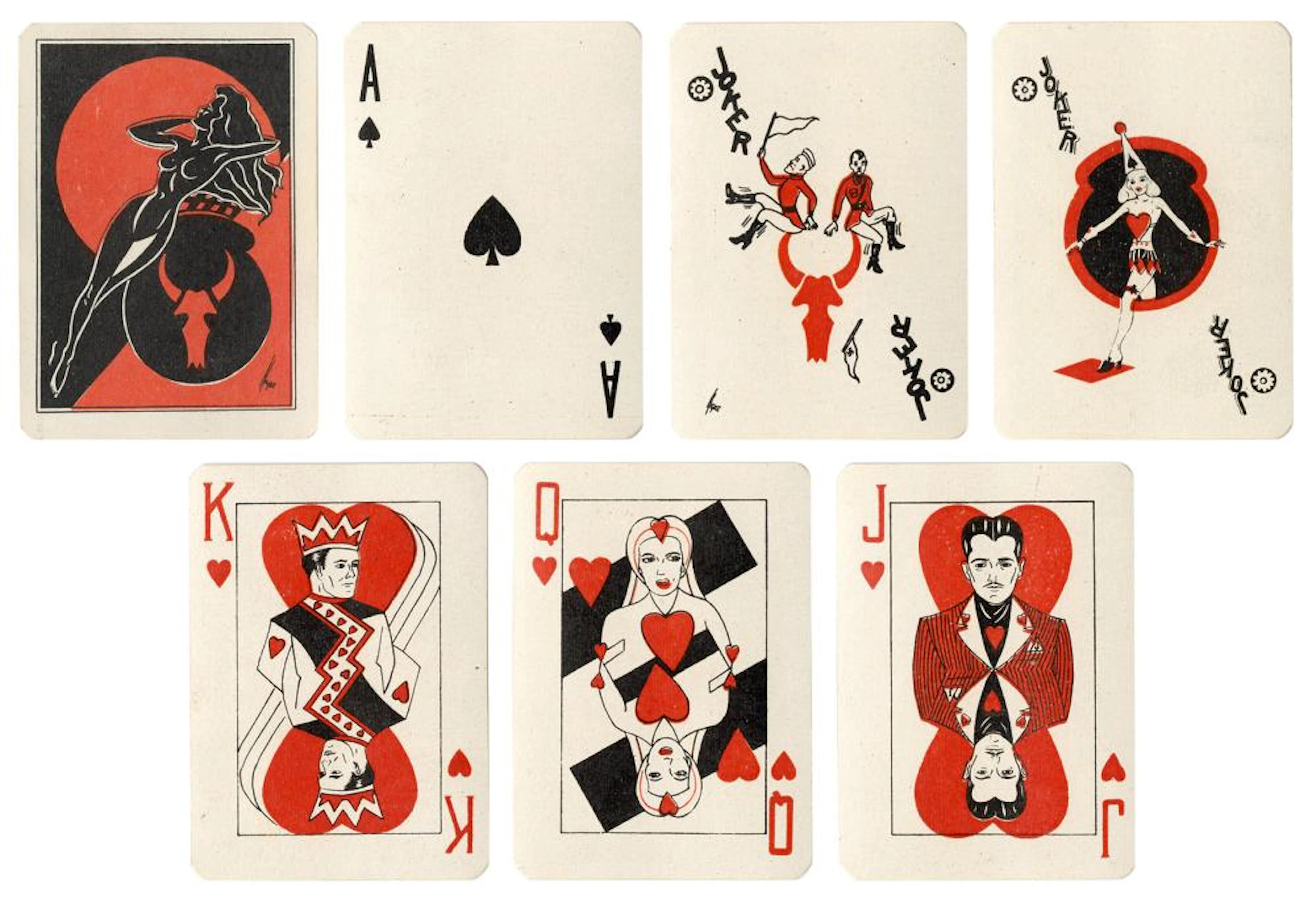 Vannini ?Military Poker? Playing Cards. Florence, ca. 1945....