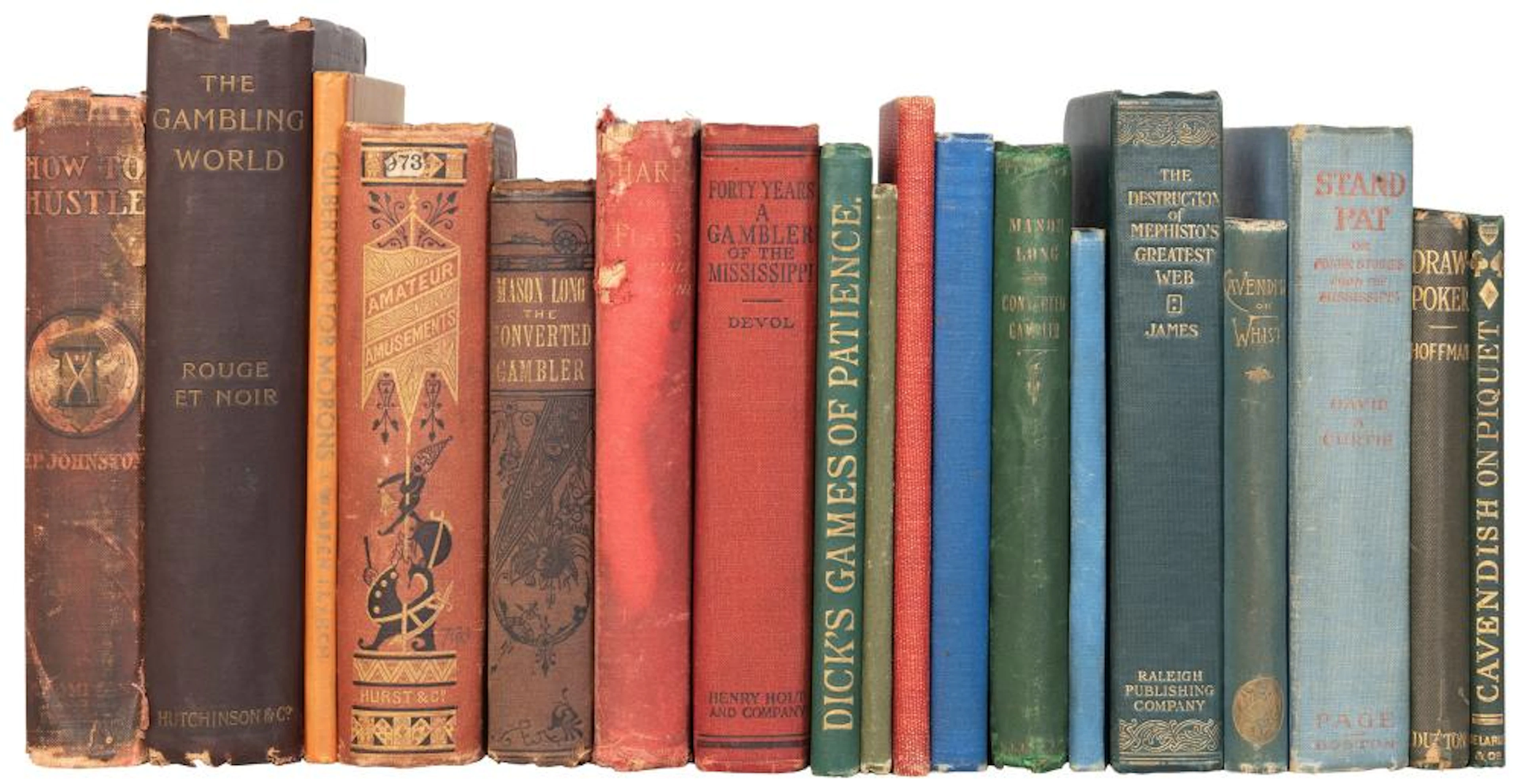 [CARDS AND GAMES]. A group of 18 vintage books. Including: ...