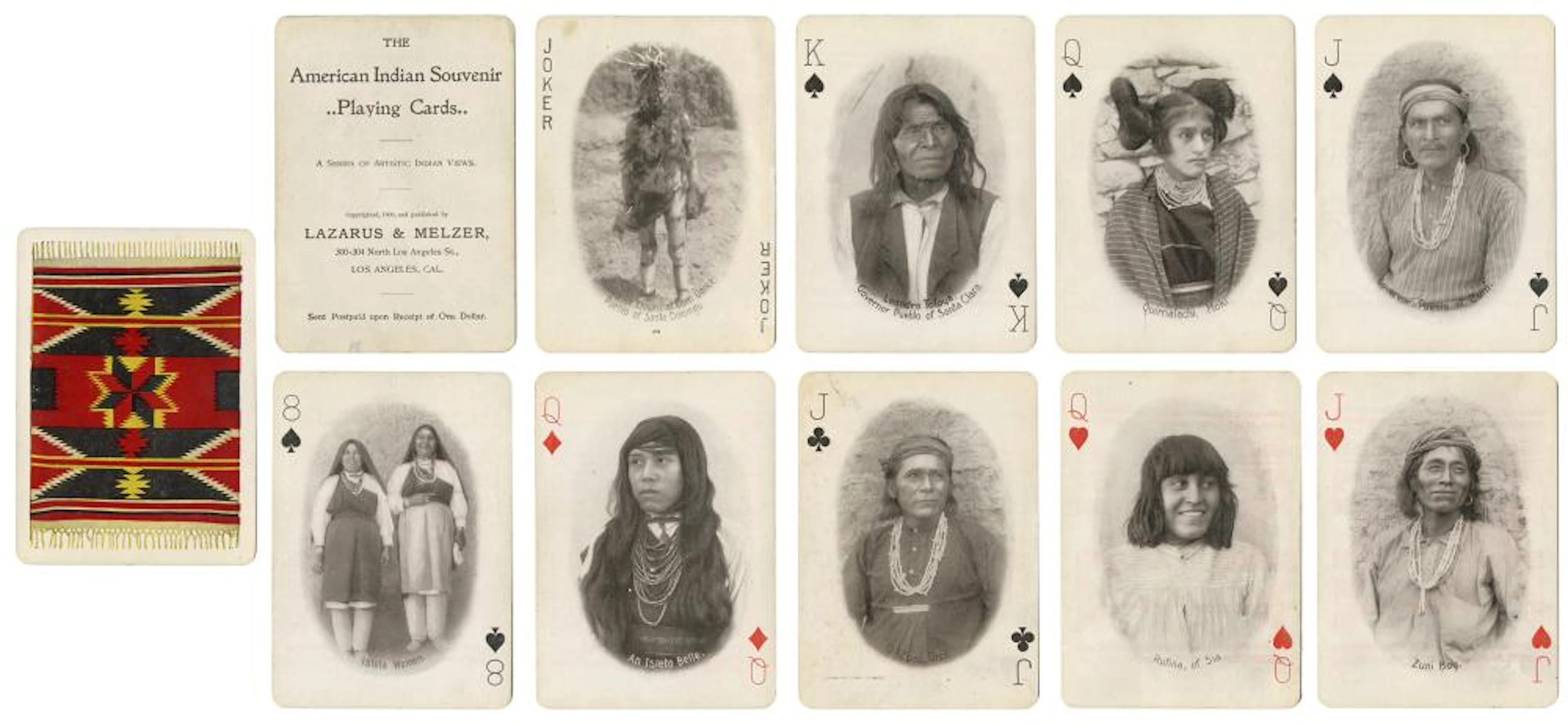 [AMERICAN INDIAN]. Group of American Indian playing card de...