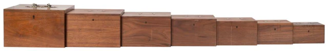 est of Boxes. Circa 1910. Fine set of seven hardwood nesti...