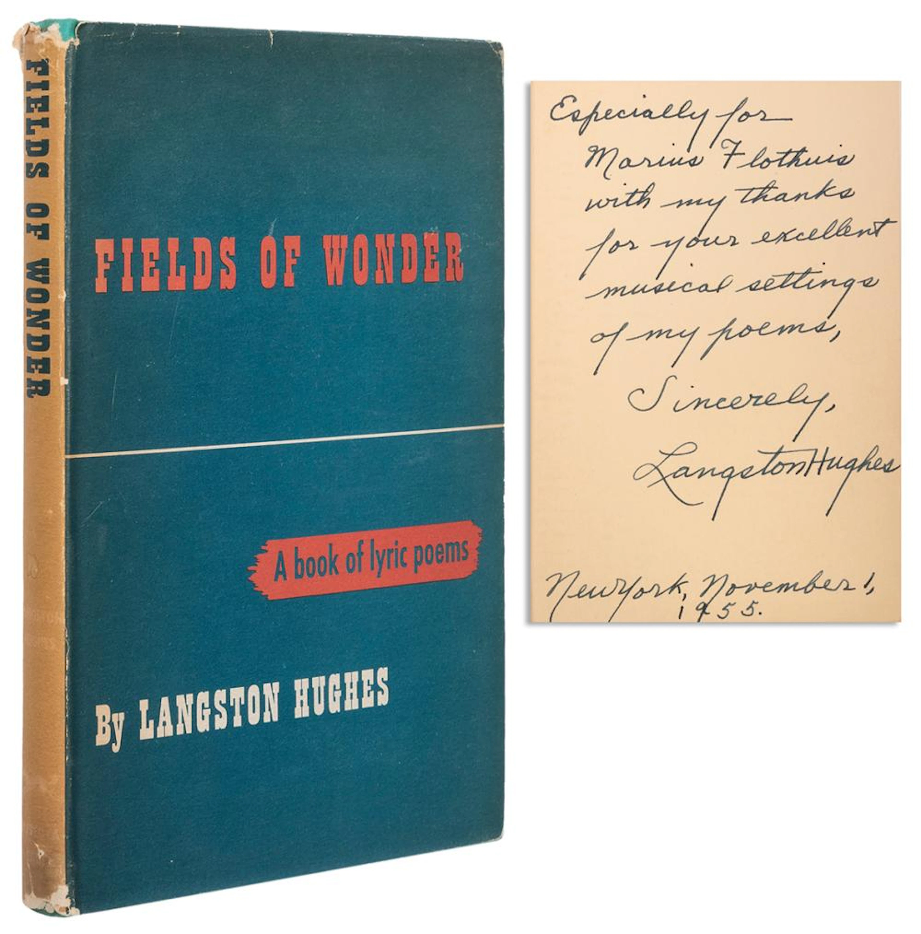 HUGHES, Langston (1901?1967). Fields of Wonder.