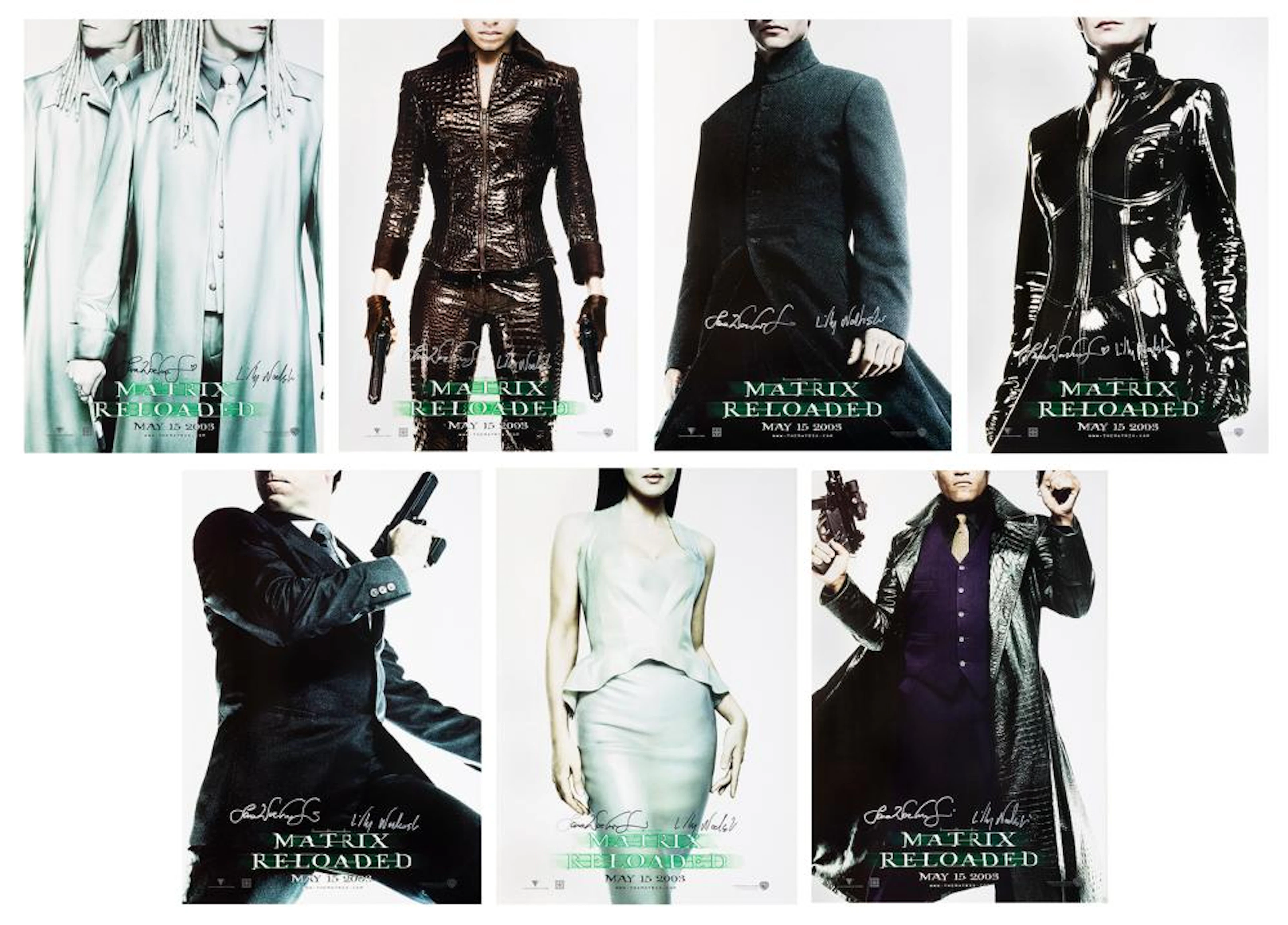 A Group of 33 The Matrix Reloaded Character Posters Signed ...