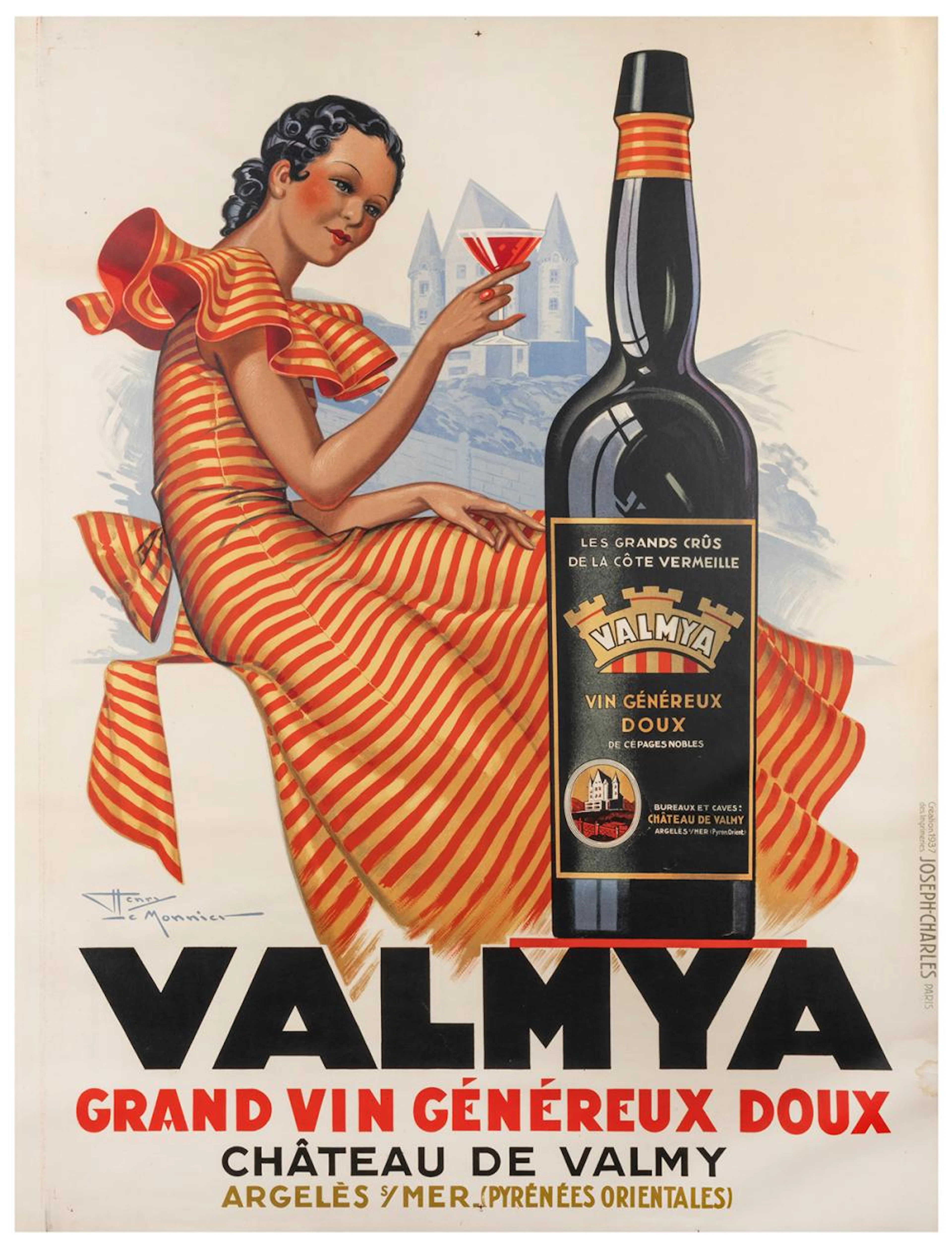 LE MONNIER, Henry (1893-1978). Valmya / Grand Vin Genereux ...