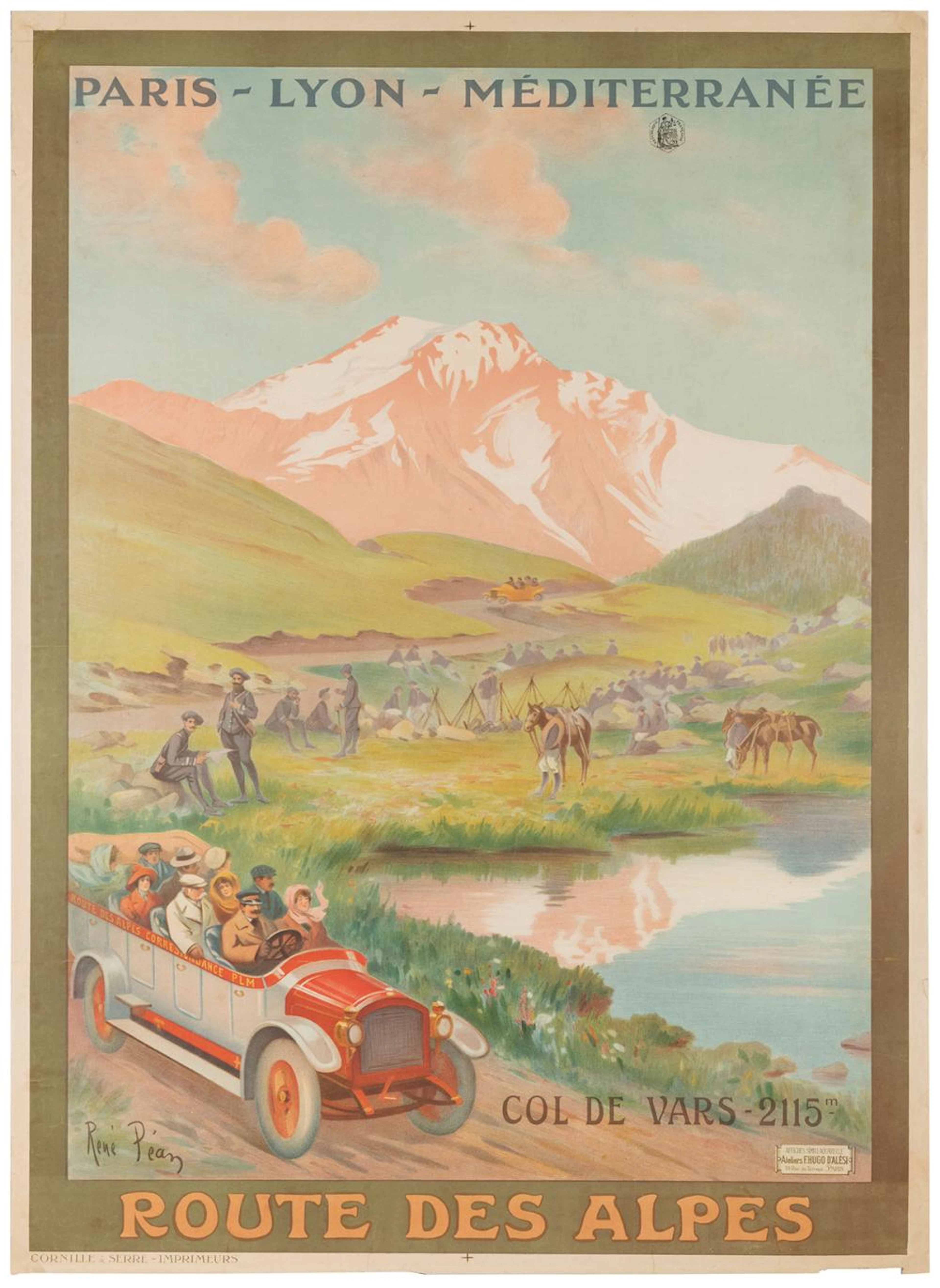PEAN, Rene (1875-1945). Paris-Lyon-Mediterranee / Route de ...