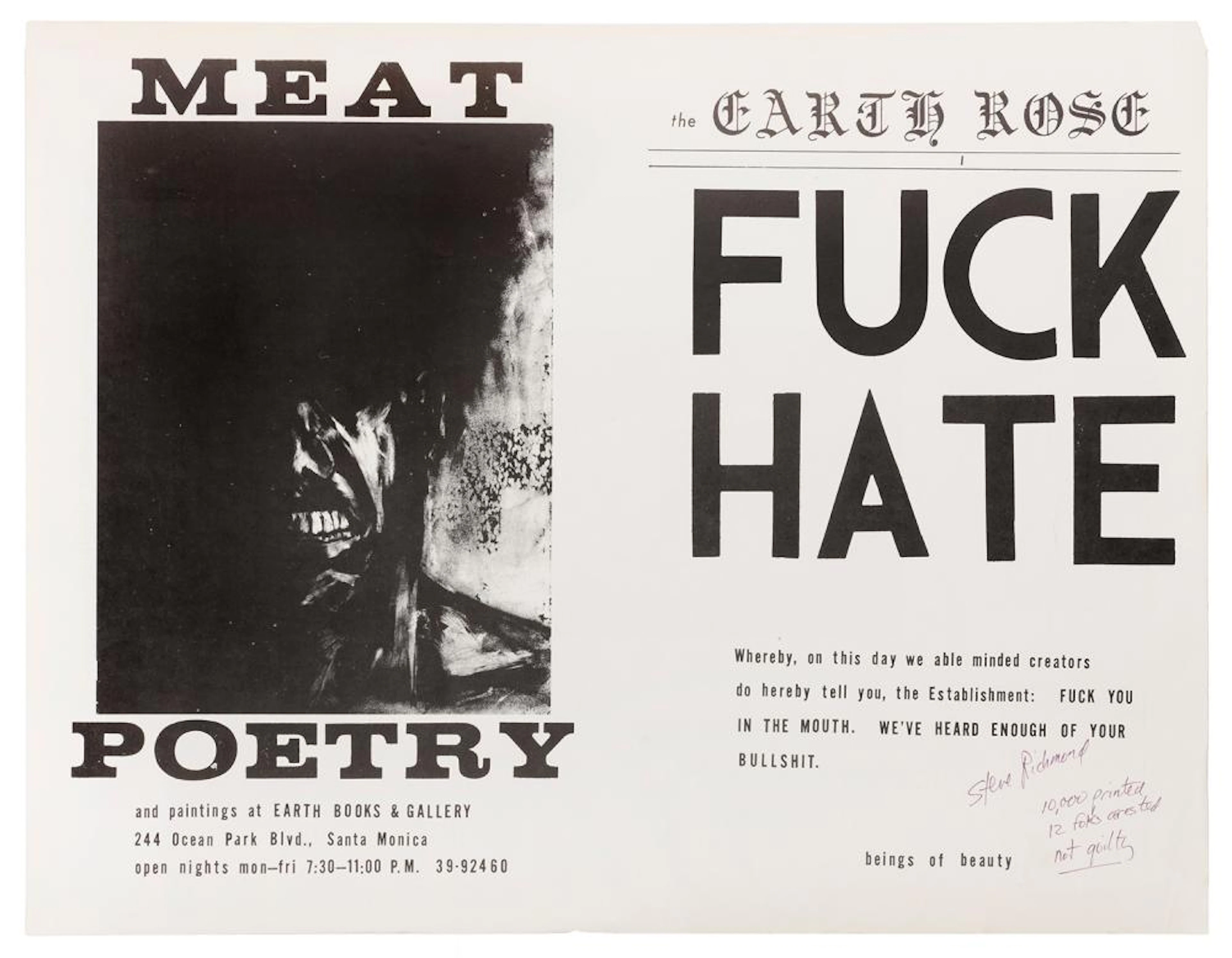 [BUKOWSKI, Charles (1920?1994)]. ?? RICHMOND, Steve (1941?2...