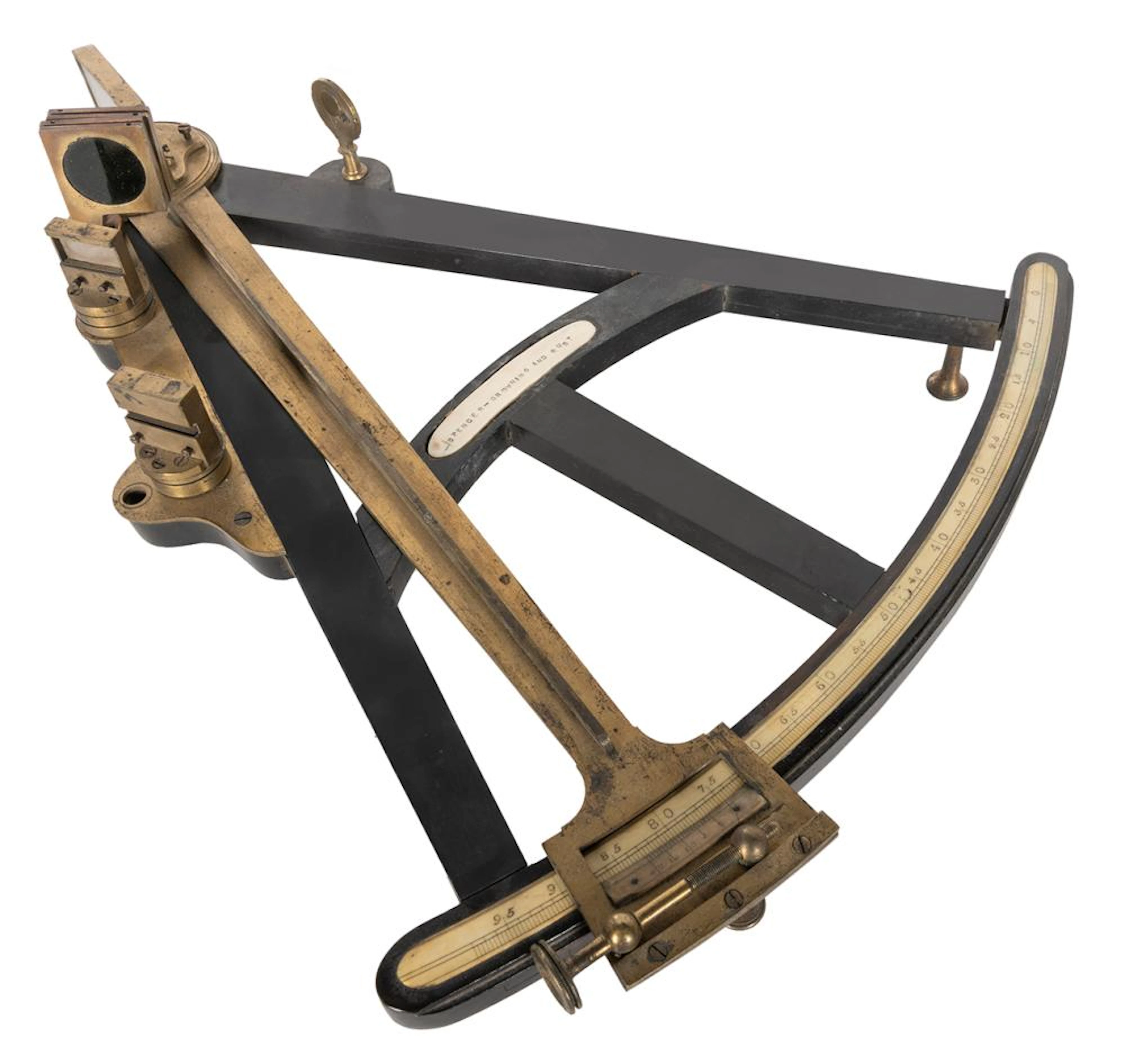 [SEXTANT]. Large Nautical sextant. London: Spencer, Brownin...