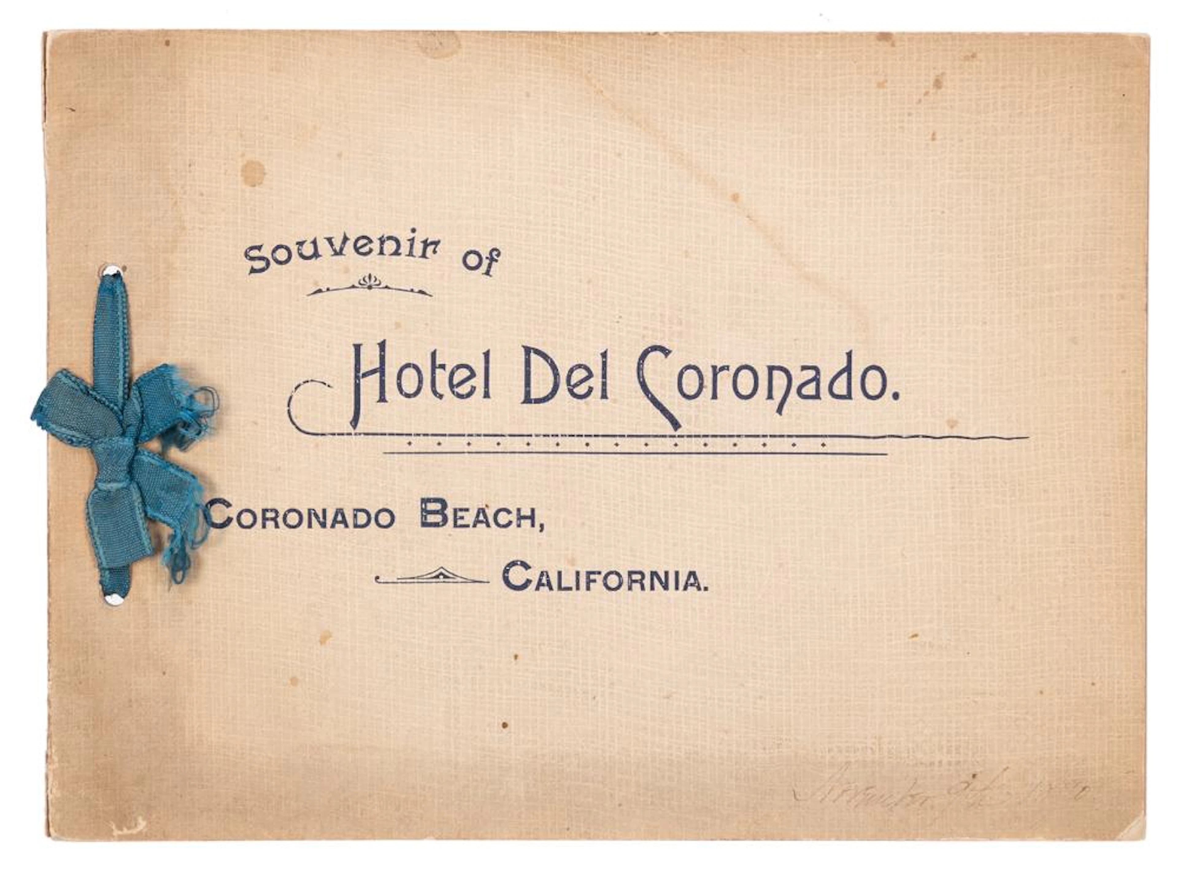 [SAN DIEGO]. Souvenir of Hotel Del Coronado Coronado Beach,...