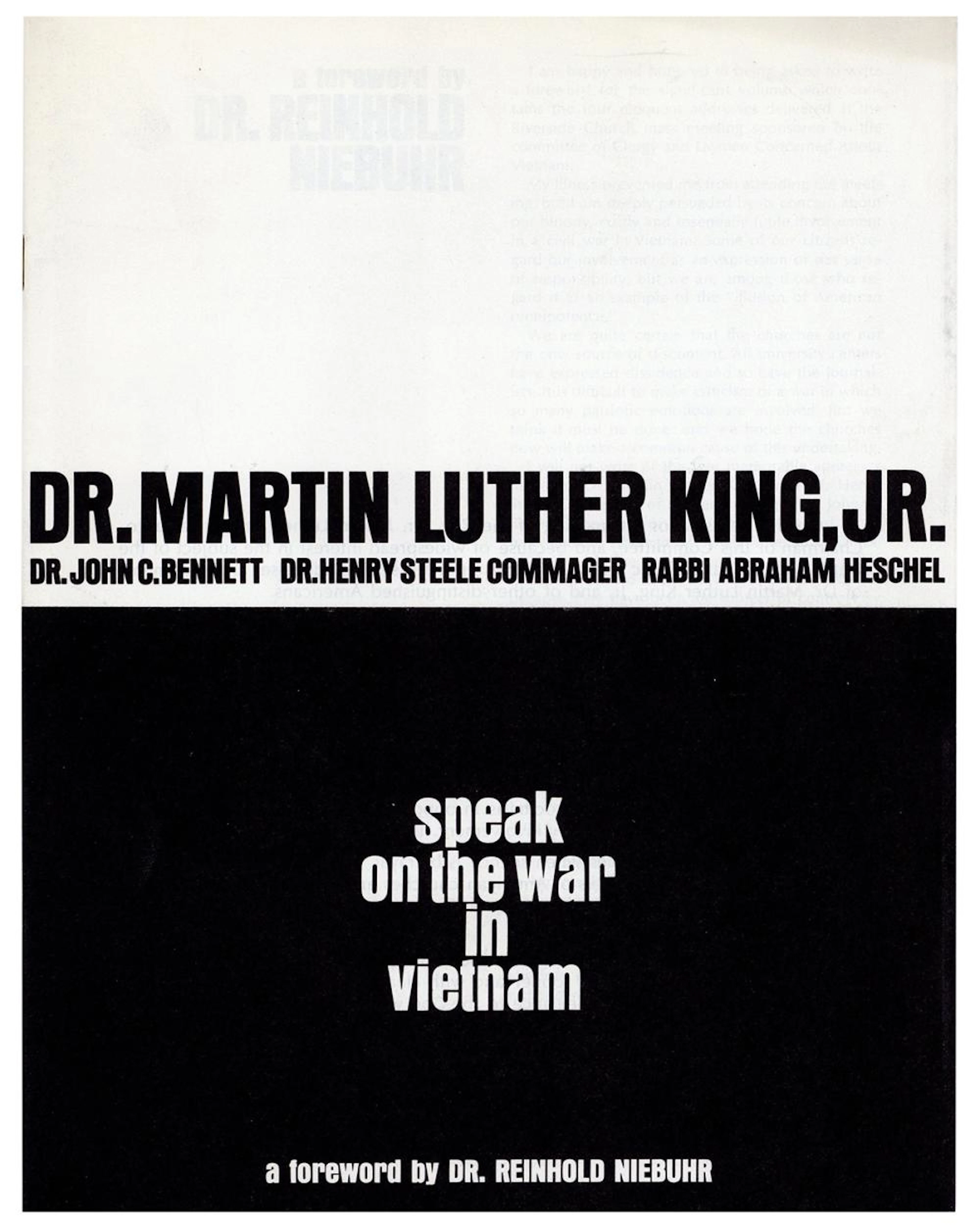 KING, Martin Luther, Jr. (1929-1968), et al. Speak on the W...