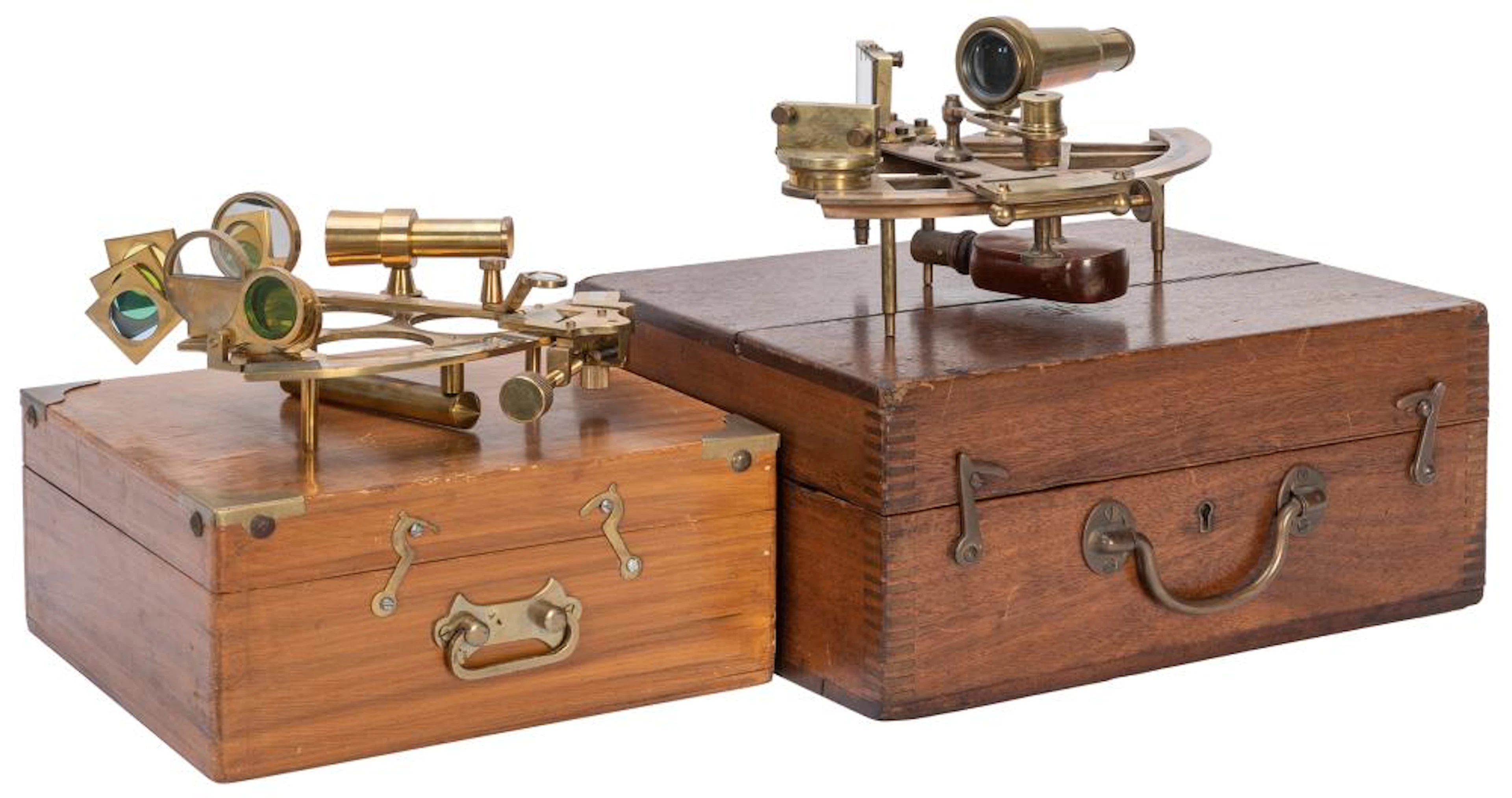 Two nautical sextants. Including: Sextant. London: Stanley,...