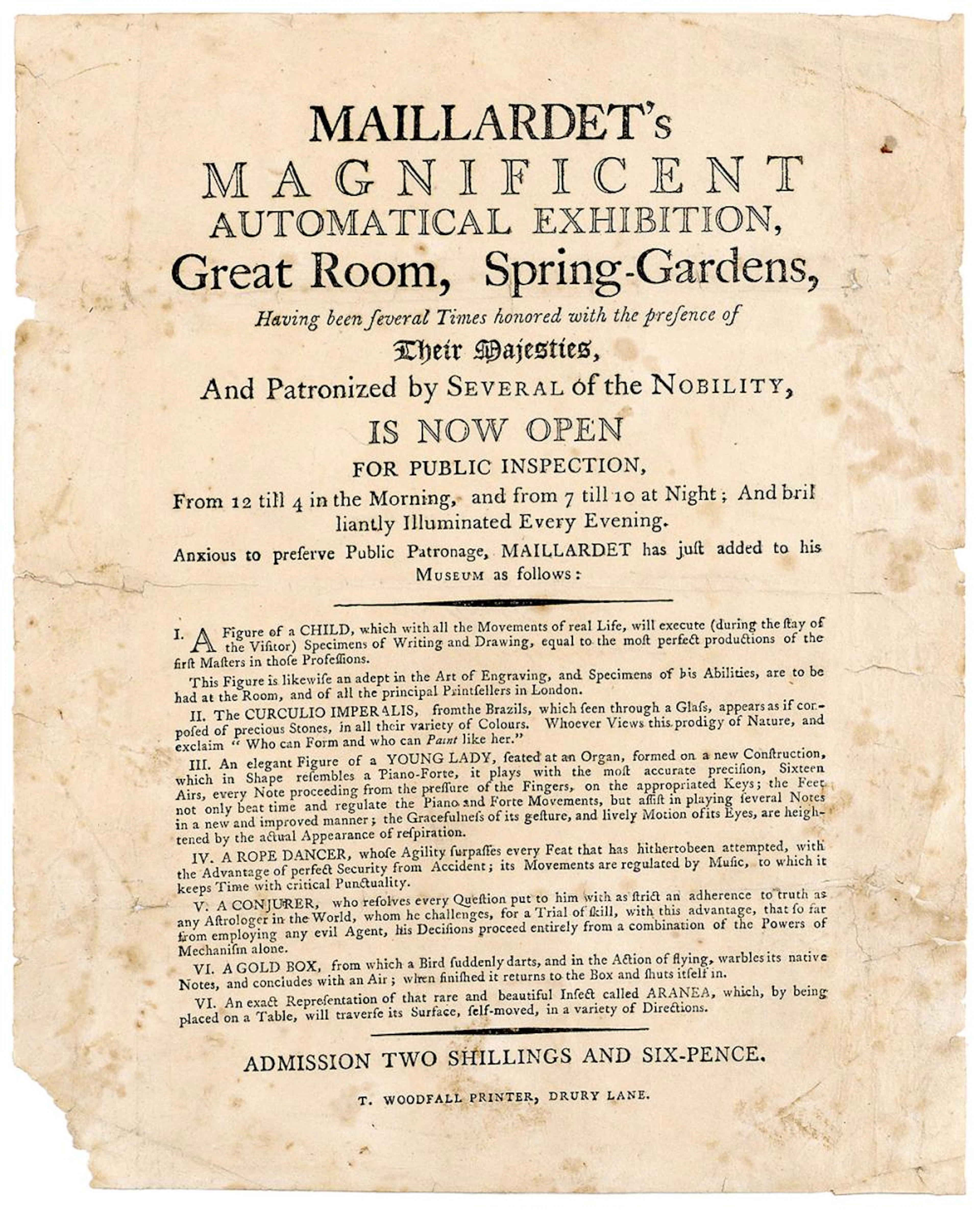 MAILLARDET, Henri (1745 ? 1830). Maillardet?s Magnificent A...
