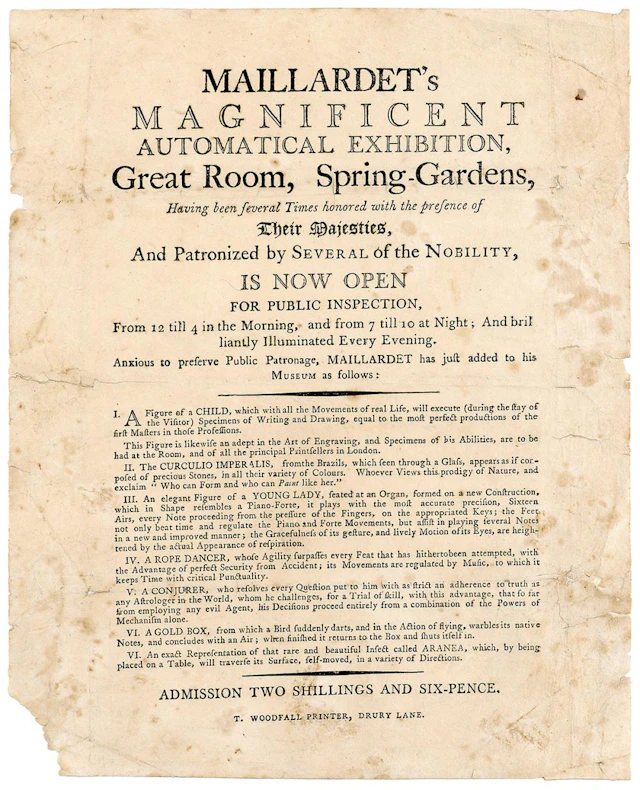 MAILLARDET, Henri (1745 ? 1830). Maillardet?s Magnificent A...