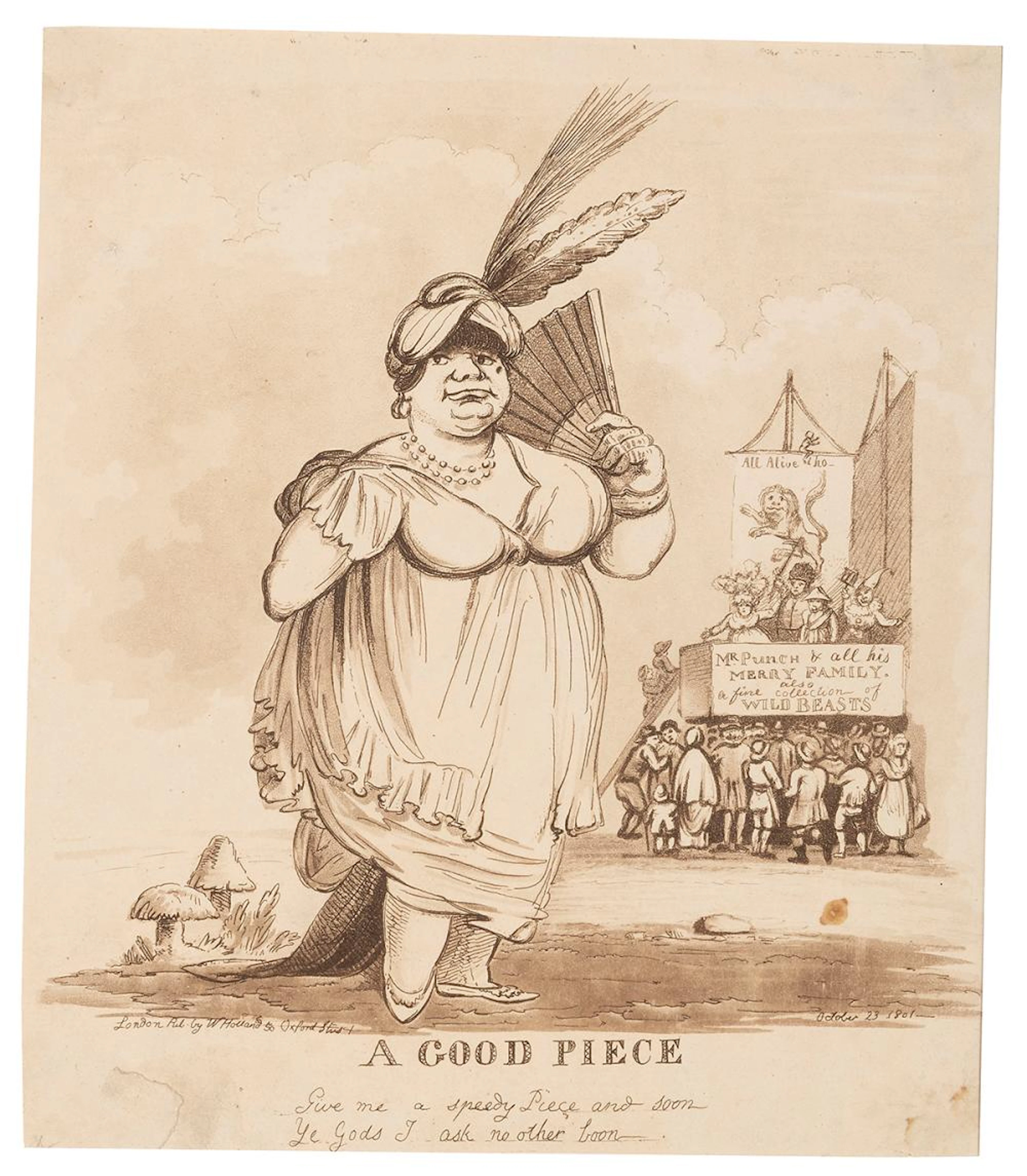 [FAT LADY] A Good Piece. London: Published by W. Holland, O...