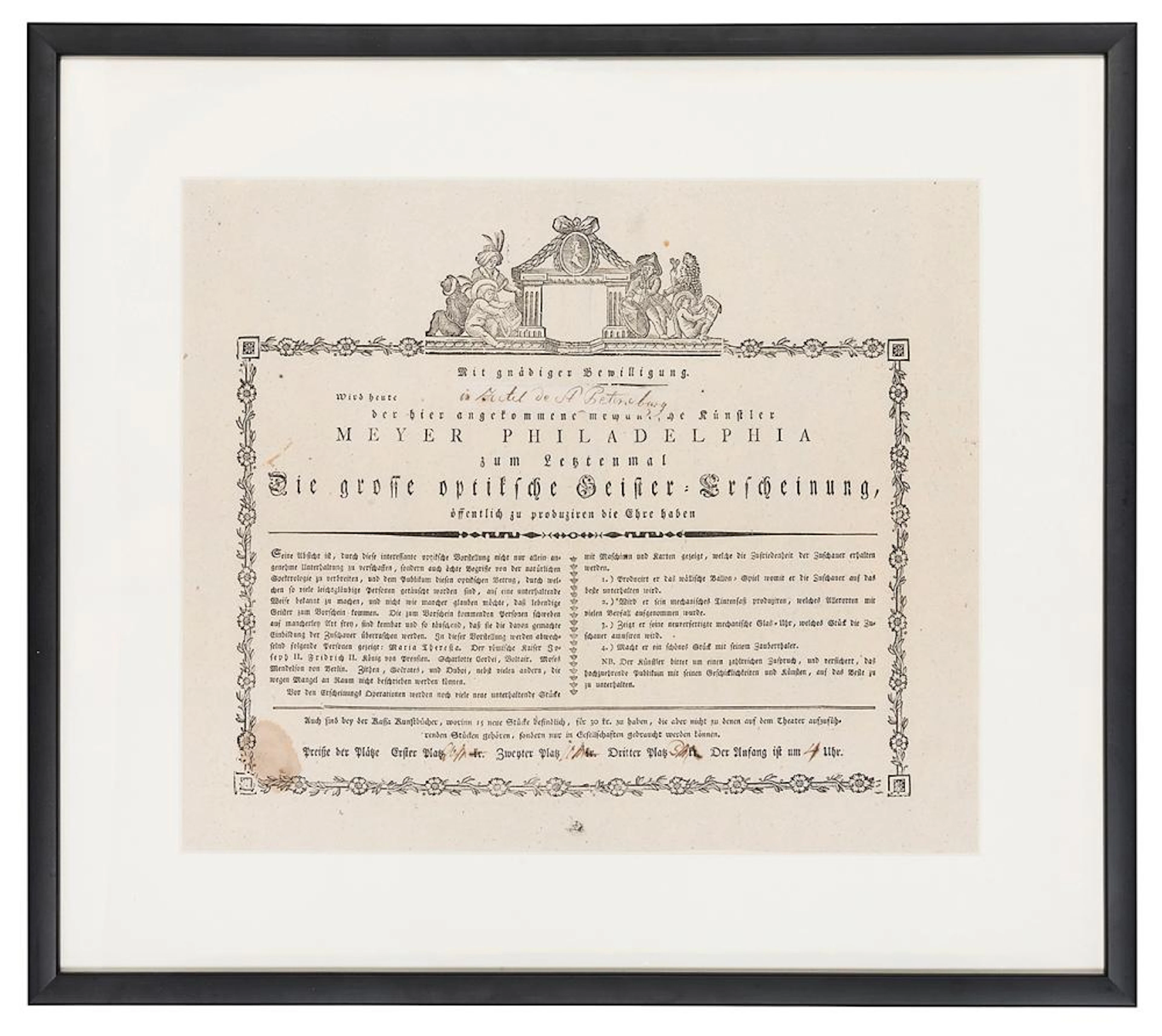 PHILADELPHIA, Meyer (Jacob Meyer, 1735 - 95). Meyer Philade...