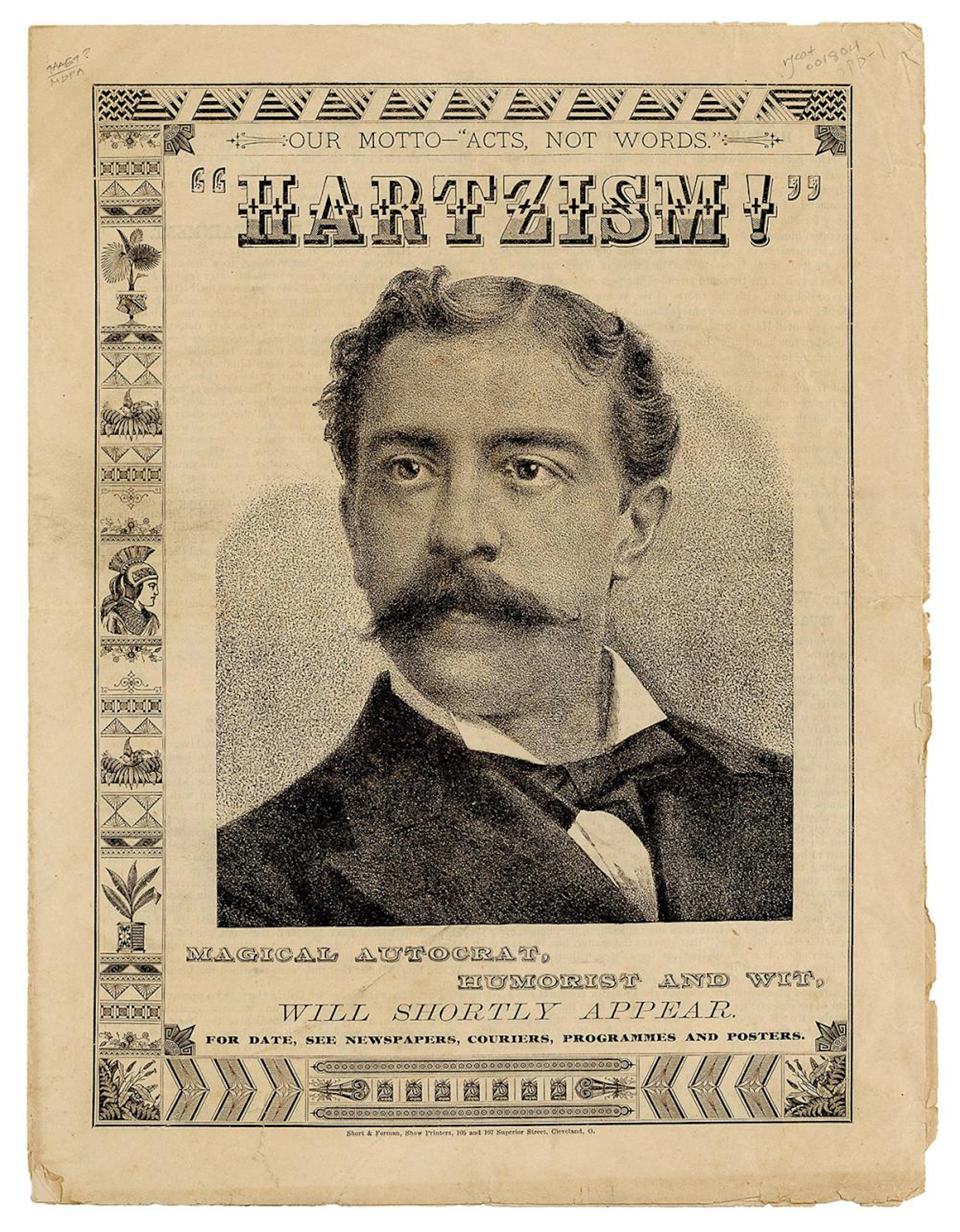 HARTZ, Augustus (1843 ? 1929). Hartzism! Cleveland: Short &...