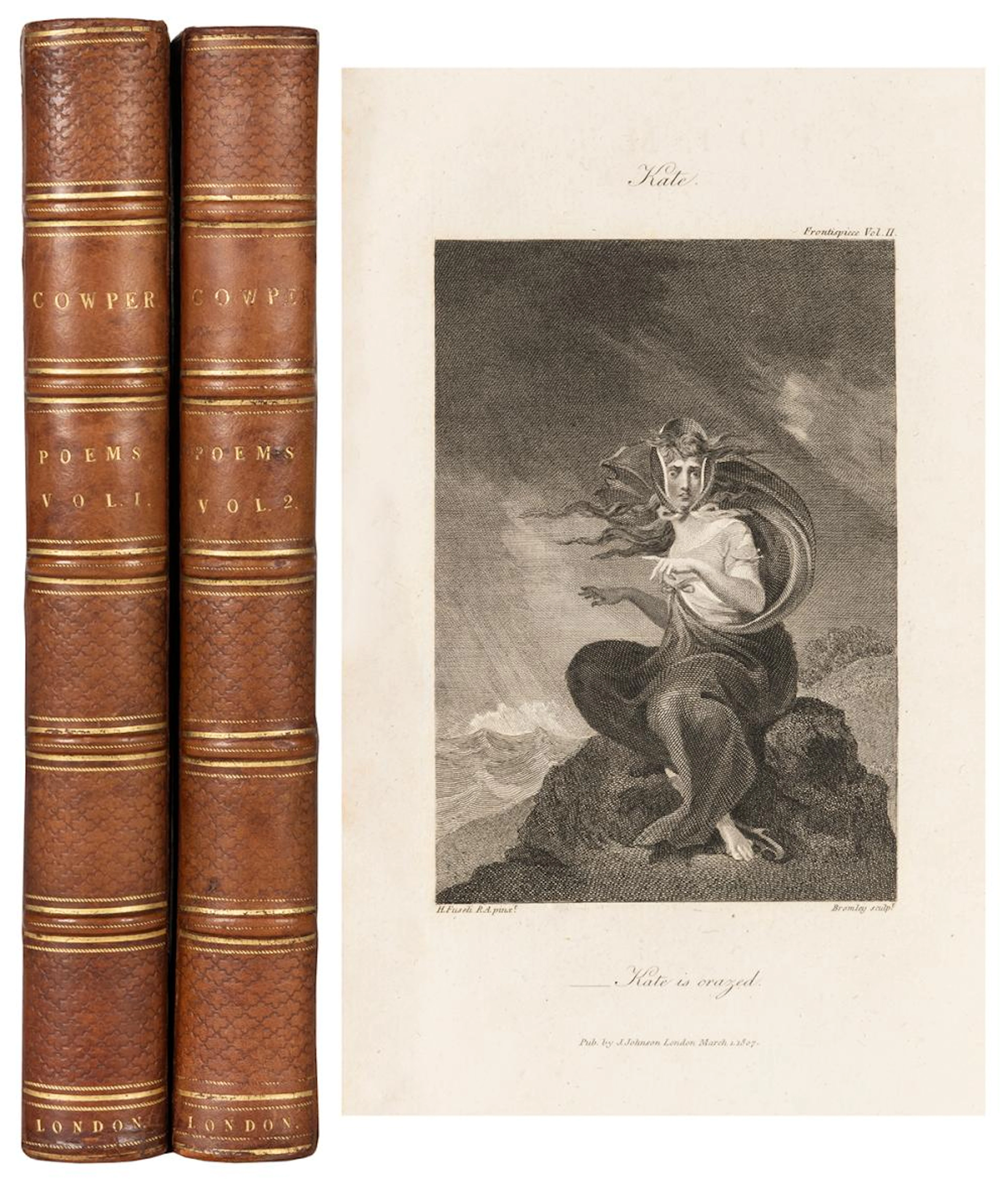 COWPER, William (1731?1800). Poems. London: T. Bensley for ...