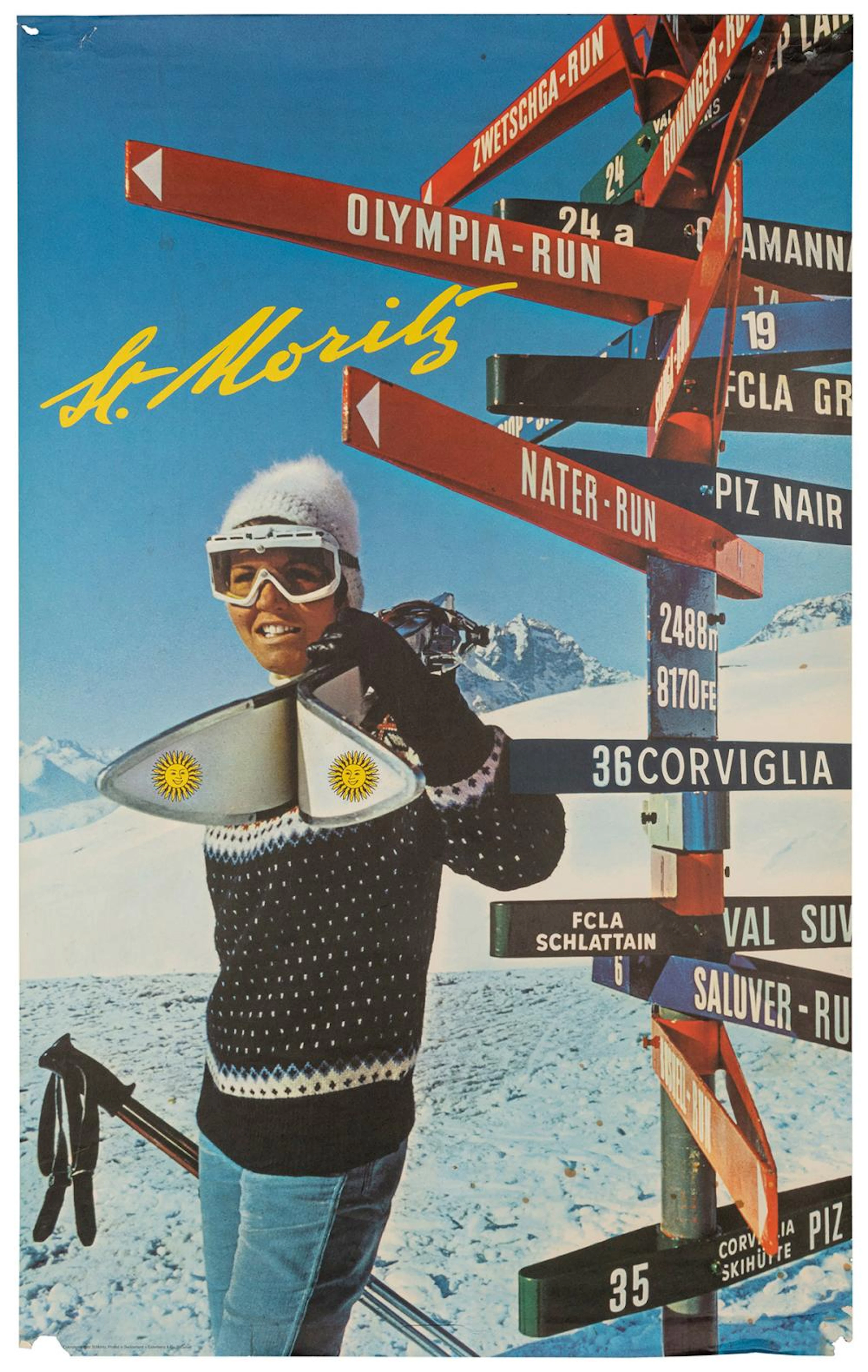 RUTZ. St. Moritz. St. Gallen: Eidenbenz & Co., [ca. 1960s]....