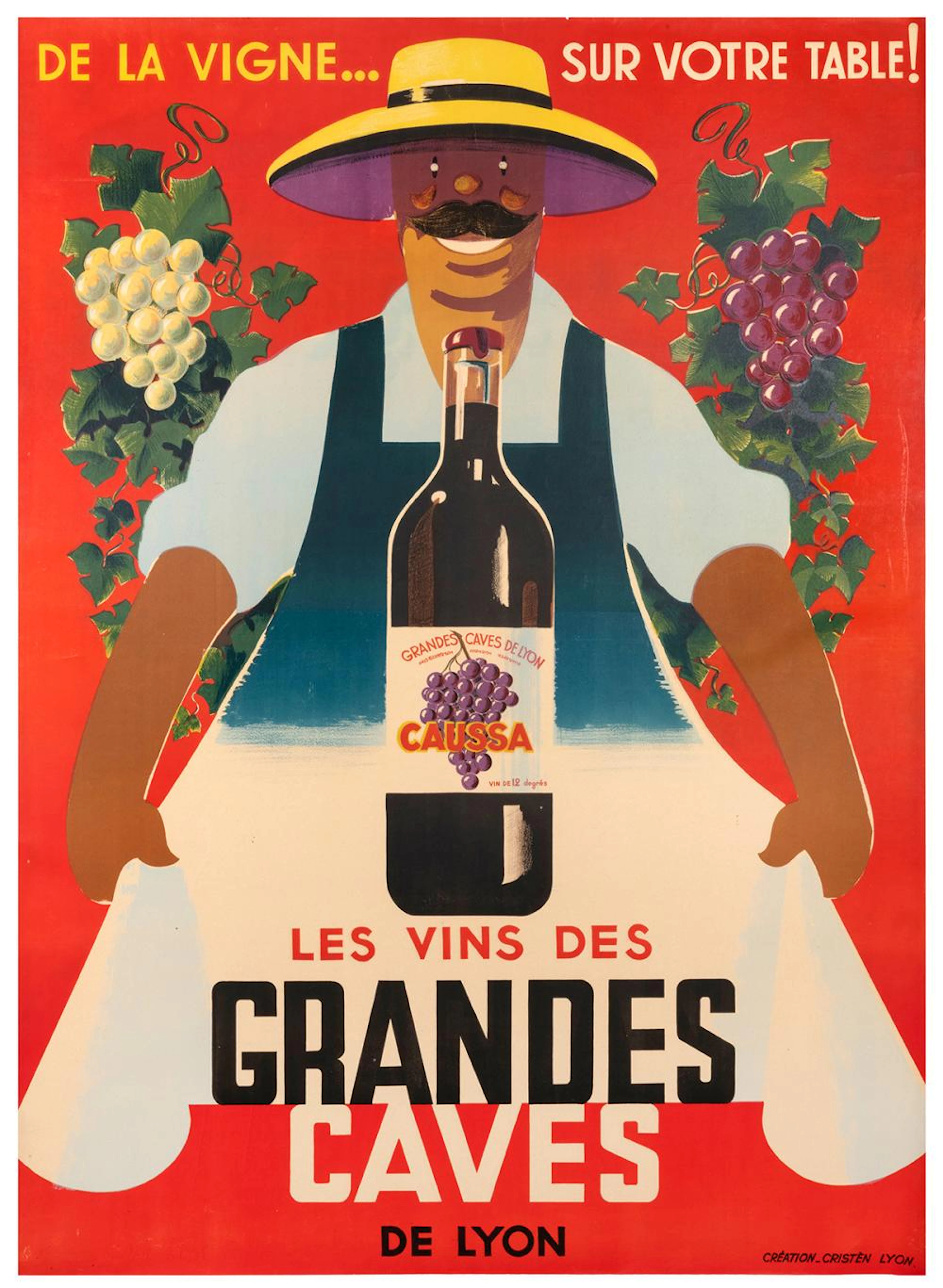 Les Vins des Grandes Caves de Lyon. Lyon: Cristen, ca. 1950...
