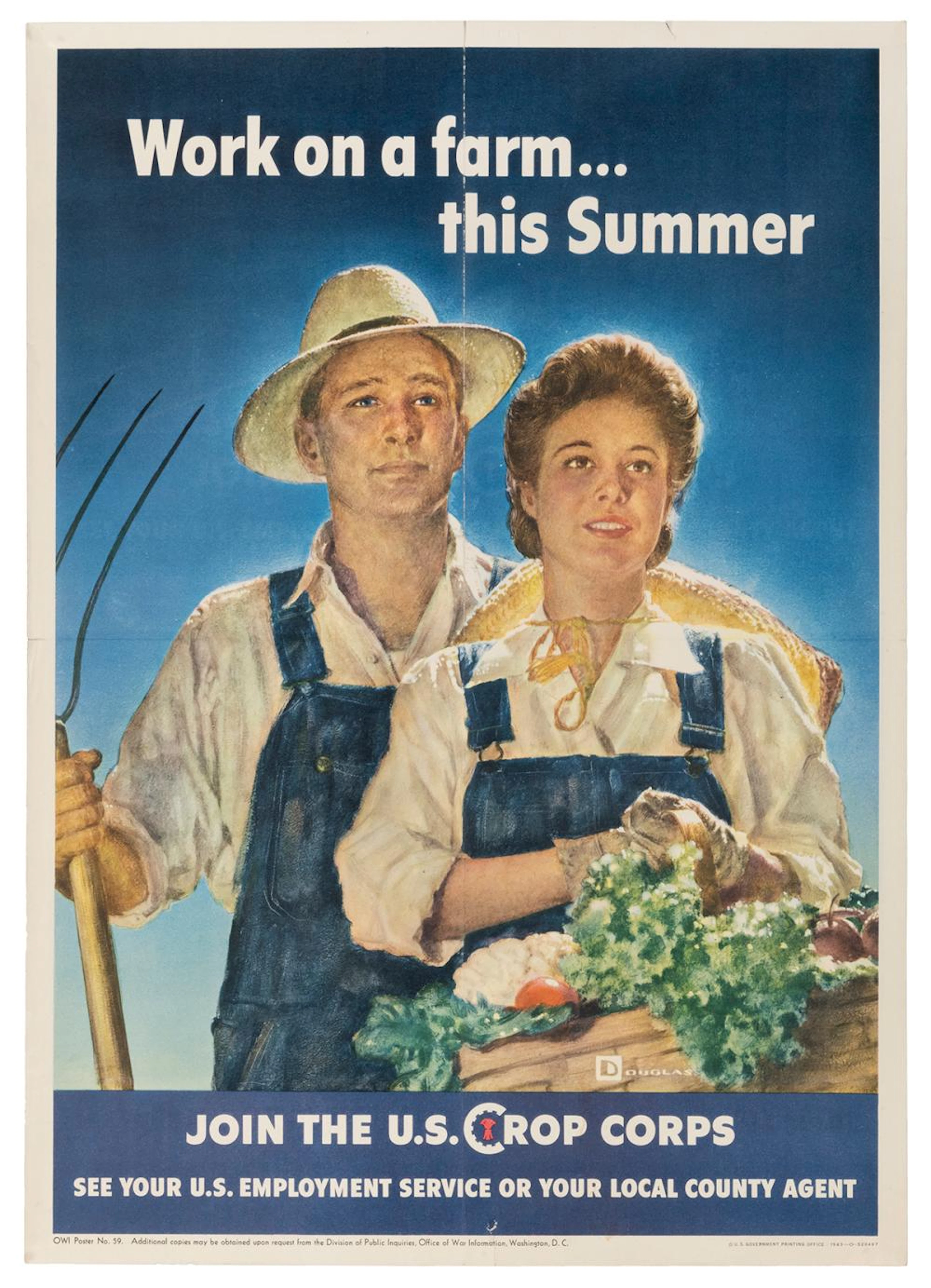 CROCKWELL, Spencer Douglass. Work on a Farm this Summer. 19...