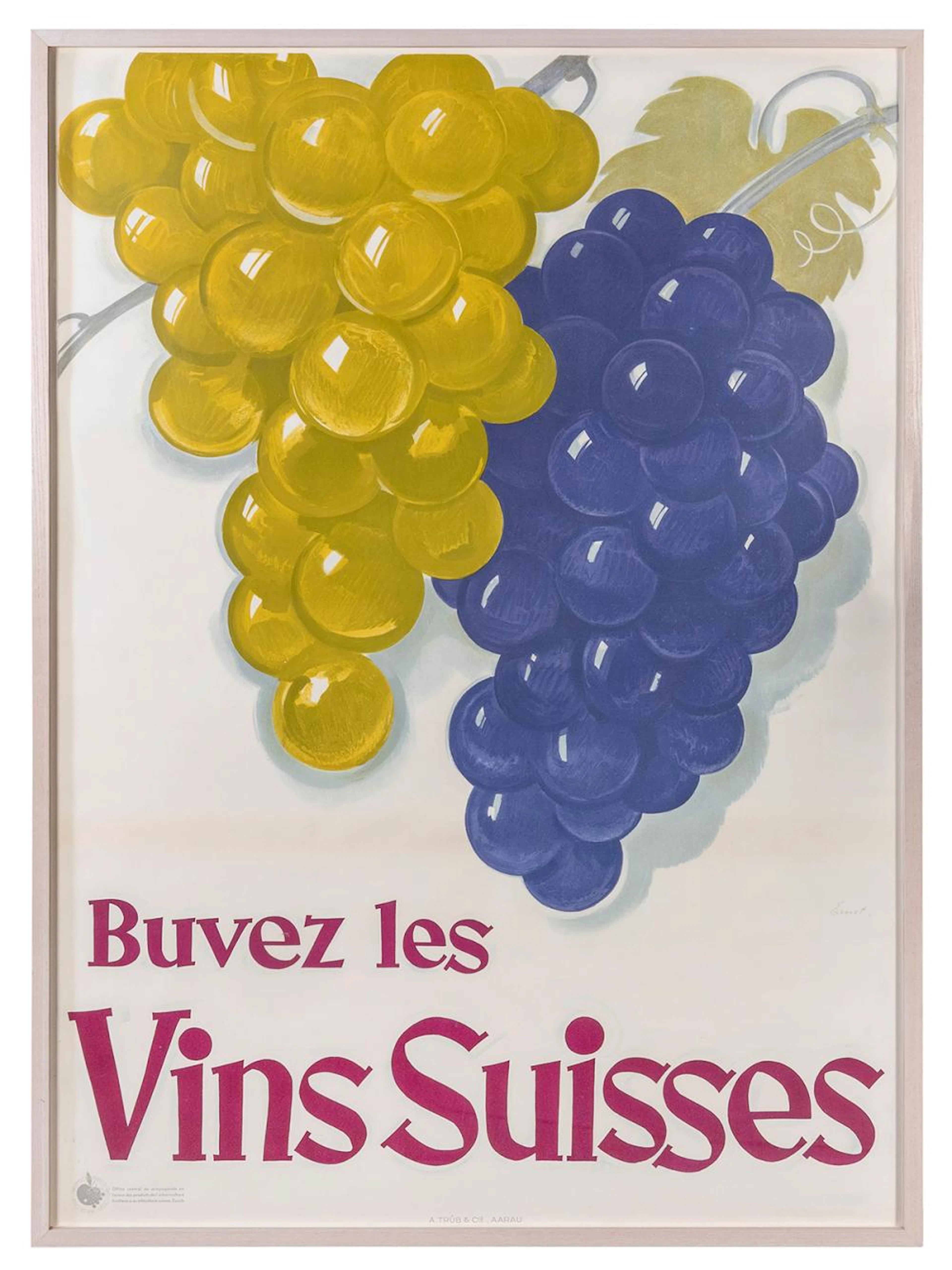 ERNST, Otto (1884-1967). Buvez les Vins Suisses. 1936. Aara...