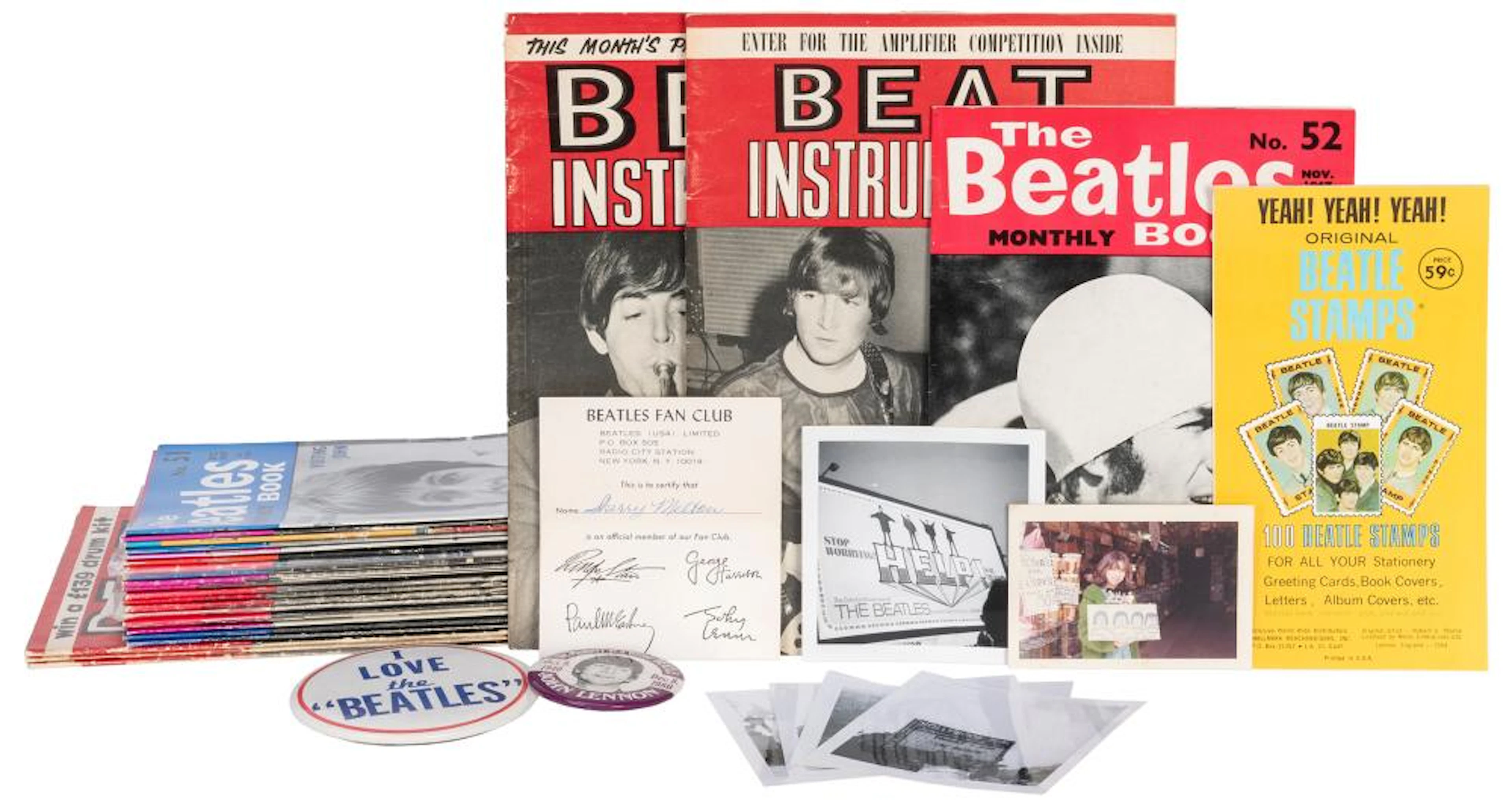 THE BEATLES. Group of Beatles-related merchandise. Includin...