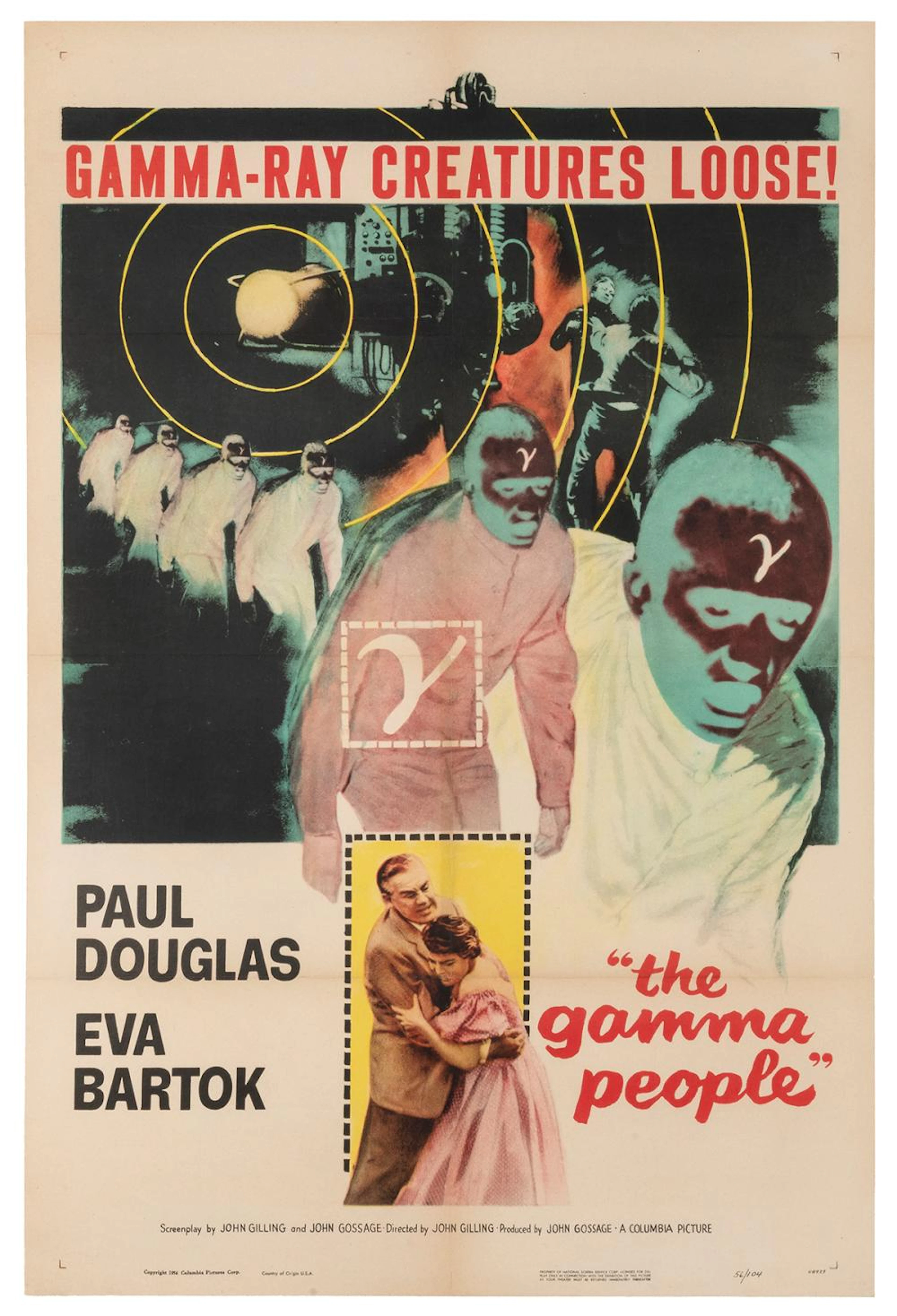 The Gamma People. Columbia Picture Corp., 1956. One-Sheet (...