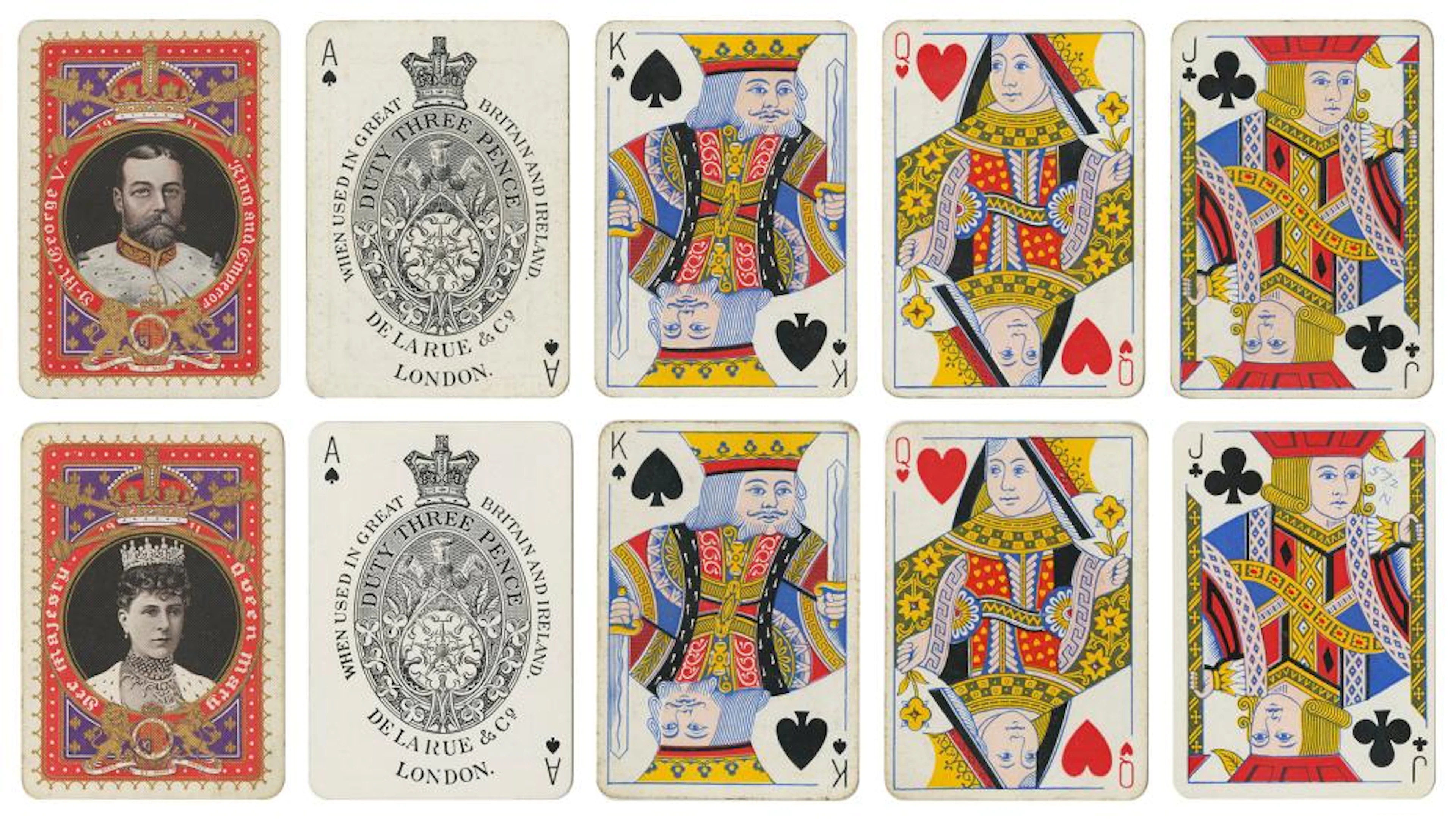 [BRITISH ROYALTY]. Group of 3 vintage decks featuring Briti...