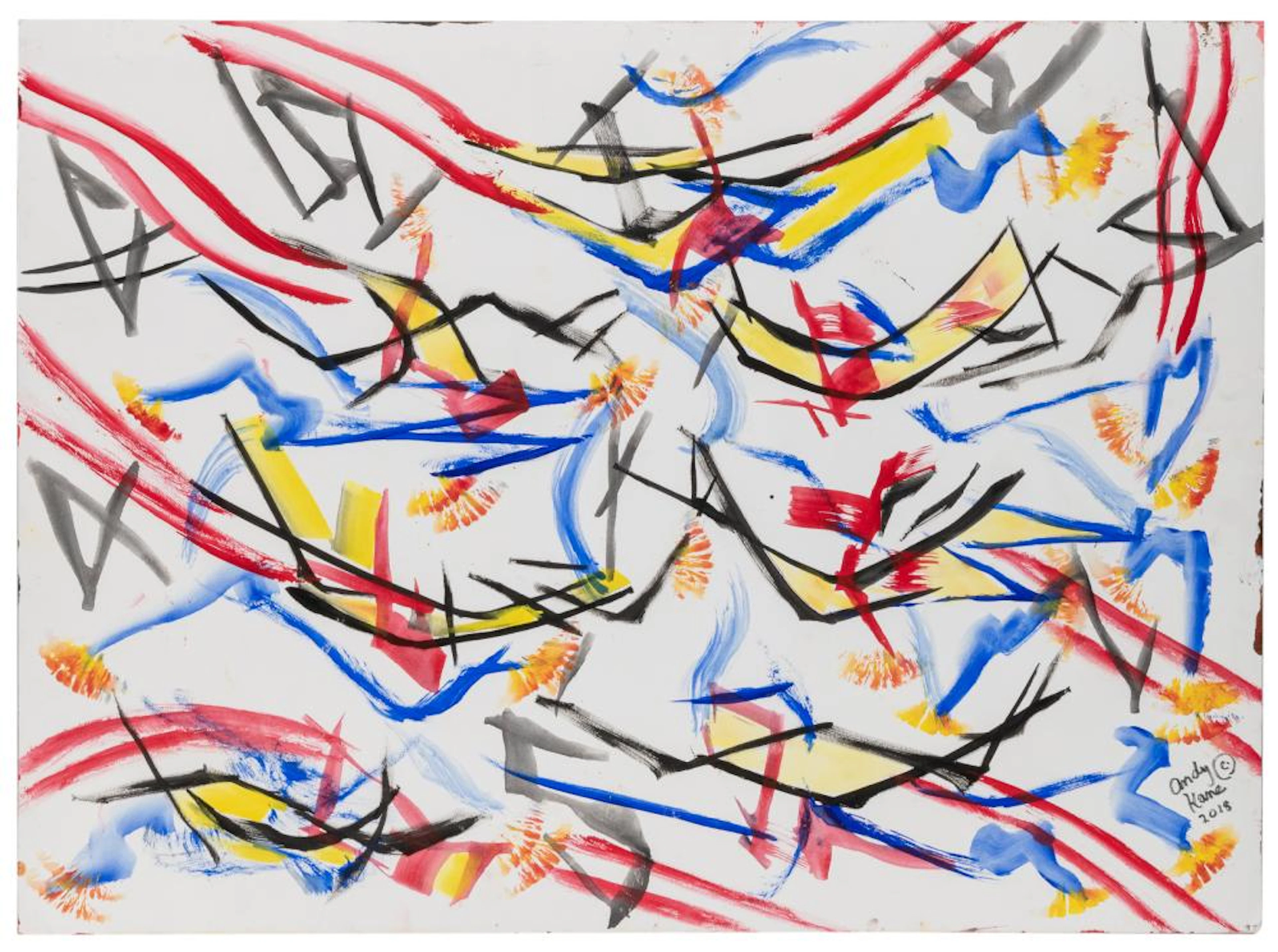 KANE, Andy (American, b. 1956). A group of 5 paintings on 3...