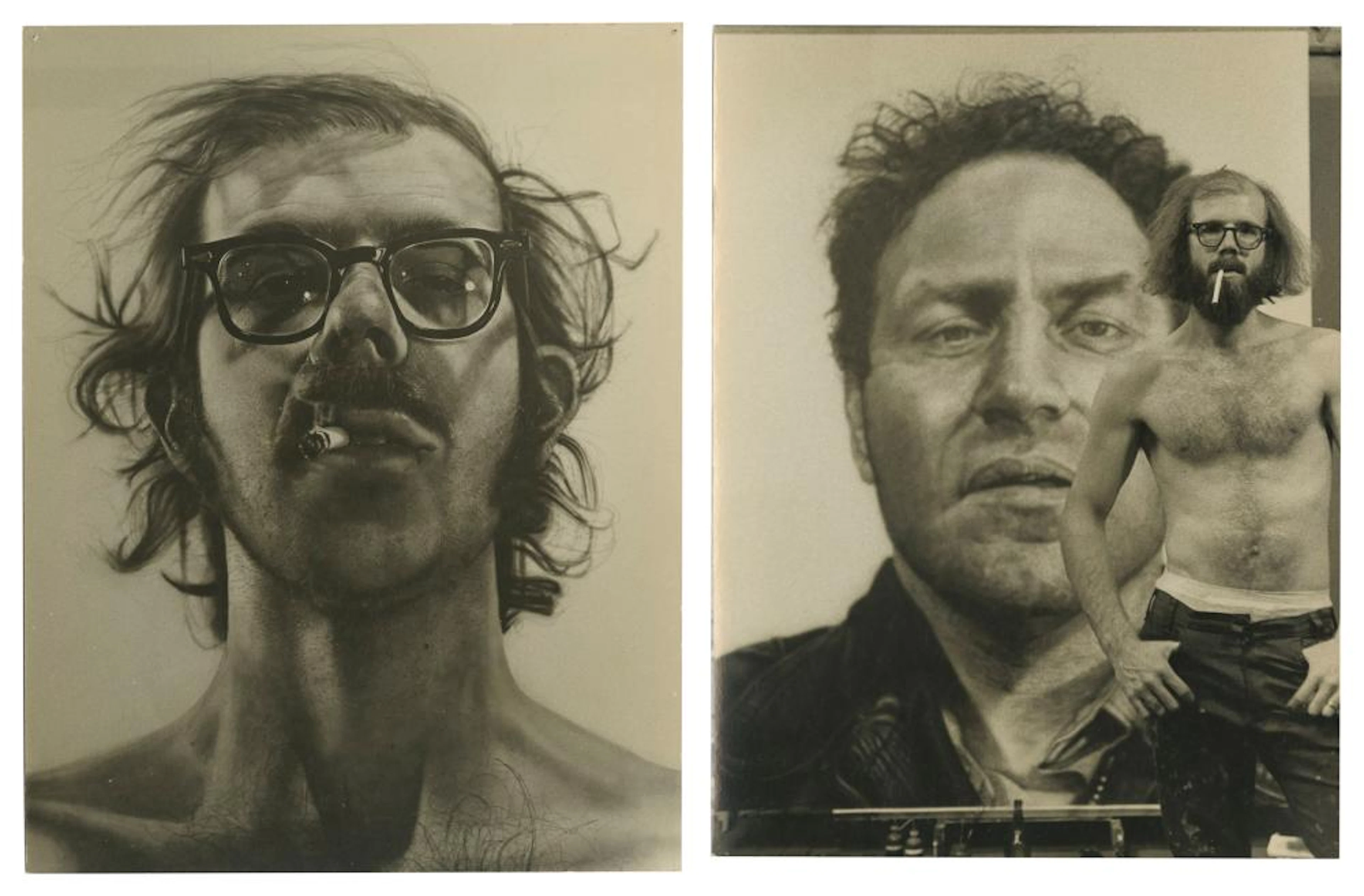 JOHNSON, Gerald (American, 1944-2009) Chuck Close in Front ...