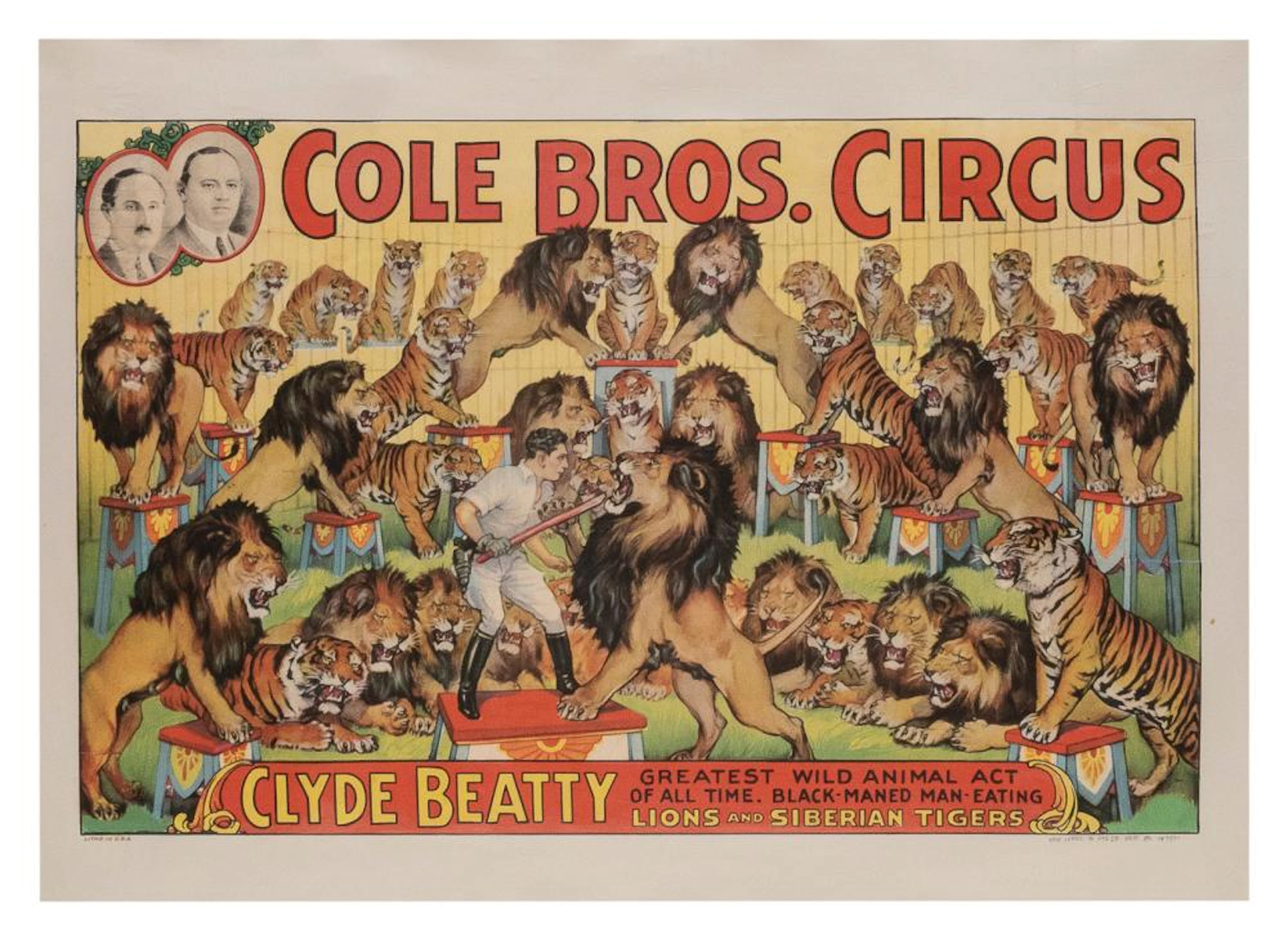 Cole Bros. Circus / Clyde Beatty Greatest Wild Animal Act o...