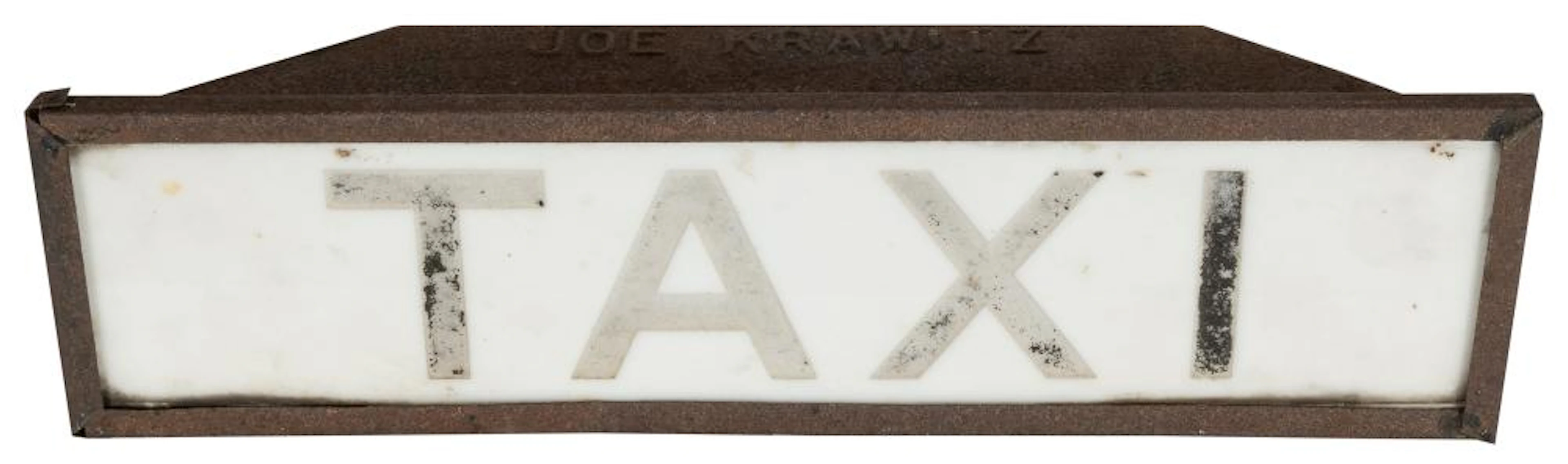 Taxi Lighted Sign. American, ca. 1920s?40s. Metal and glass...