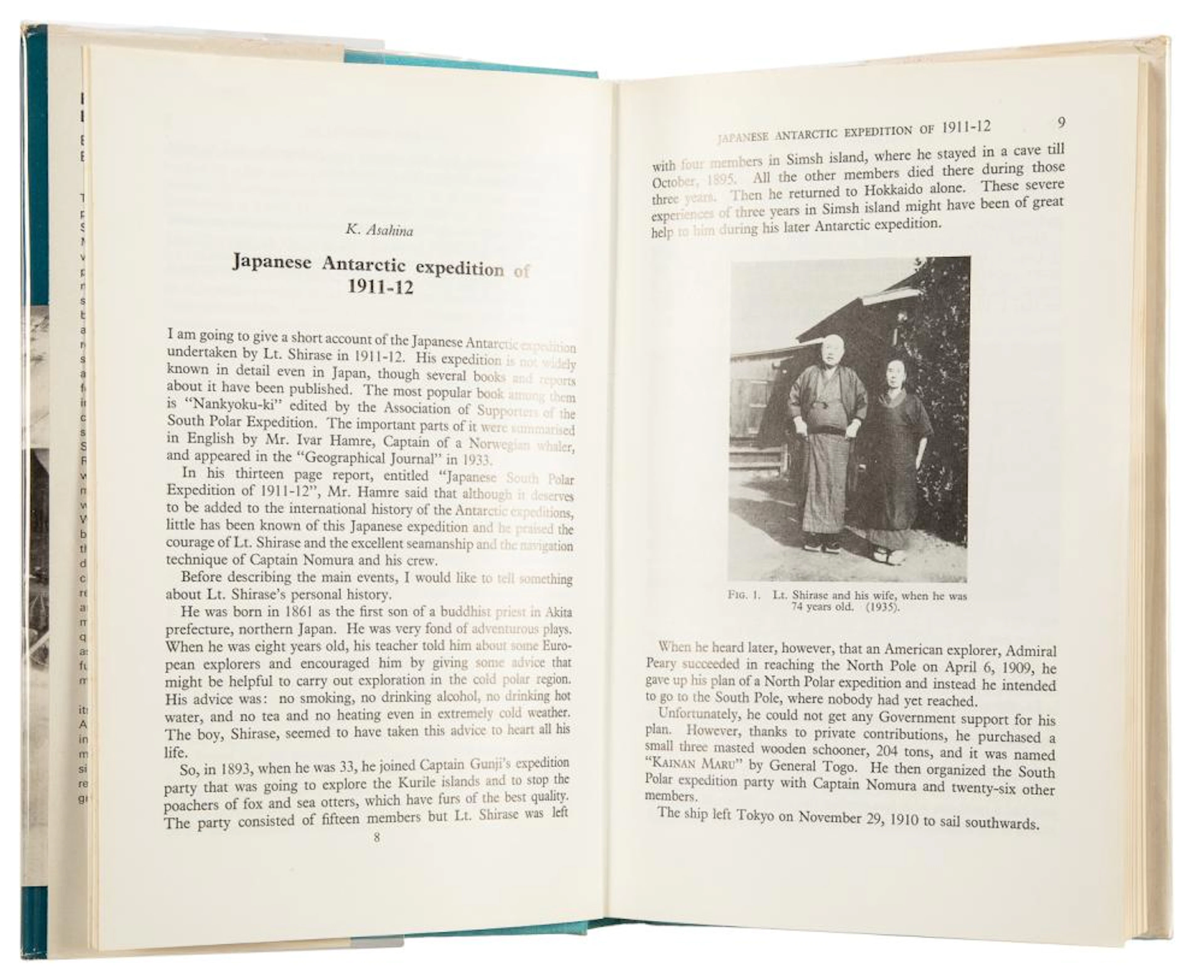 ASAHINA, K. Japanese Antarctic Expedition of 1911-12 [in: P...
